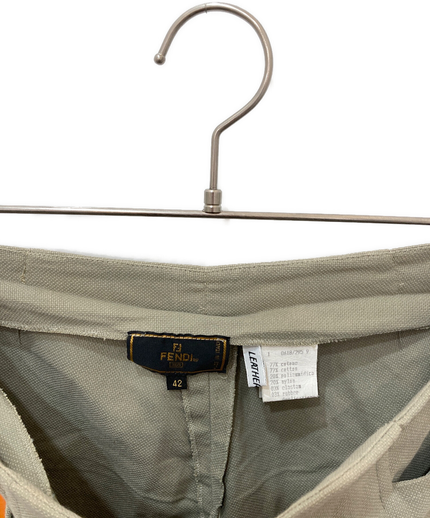 中古・古着通販】FENDI (フェンディ) パッチワークパンツ ベージュ 