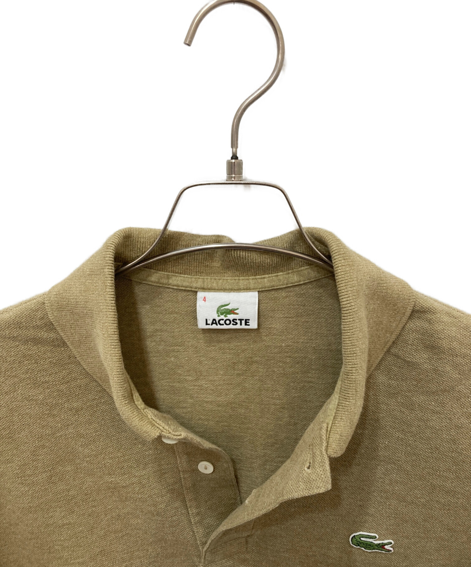 中古・古着通販】LACOSTE (ラコステ) ポロシャツ ブラウン サイズ:4
