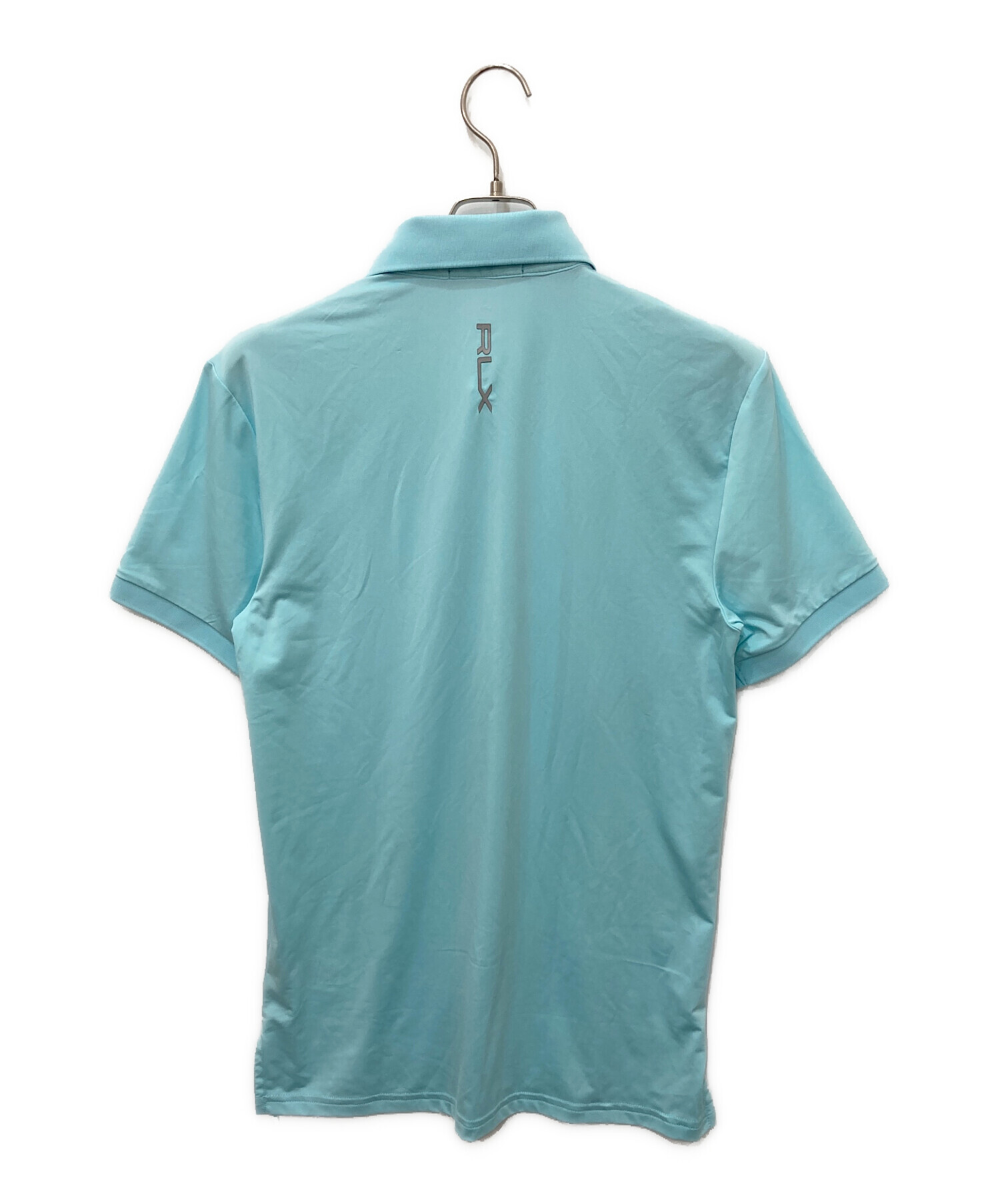 新品激安 RLX GOLF XS S ポロシャツ ラルフローレン 水色 千鳥柄 中古・古着通販】RLX RALPH LAUREN (アールエルエックスラルフローレン