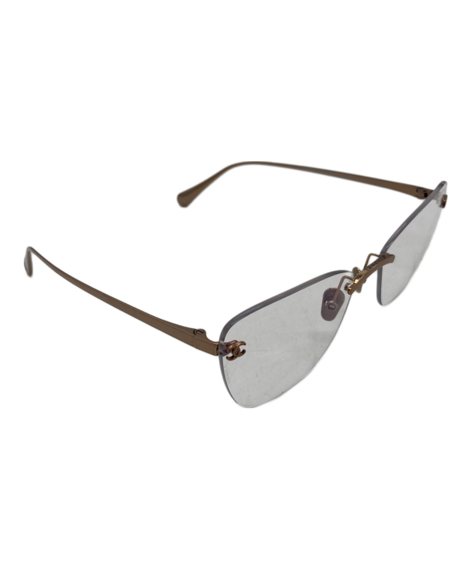 CHANEL キャッアイ サングラス ブラウン 中古・古着通販】CHANEL (シャネル) キャッツアイシェイプ サングラス