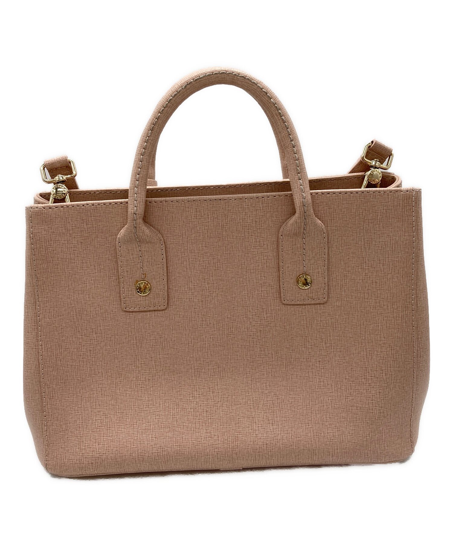 FURLA リンダ ミニ 2way グレージュ 中古・古着通販】FURLA (フルラ) リンダ ミニ2WAYバッグ ピンク