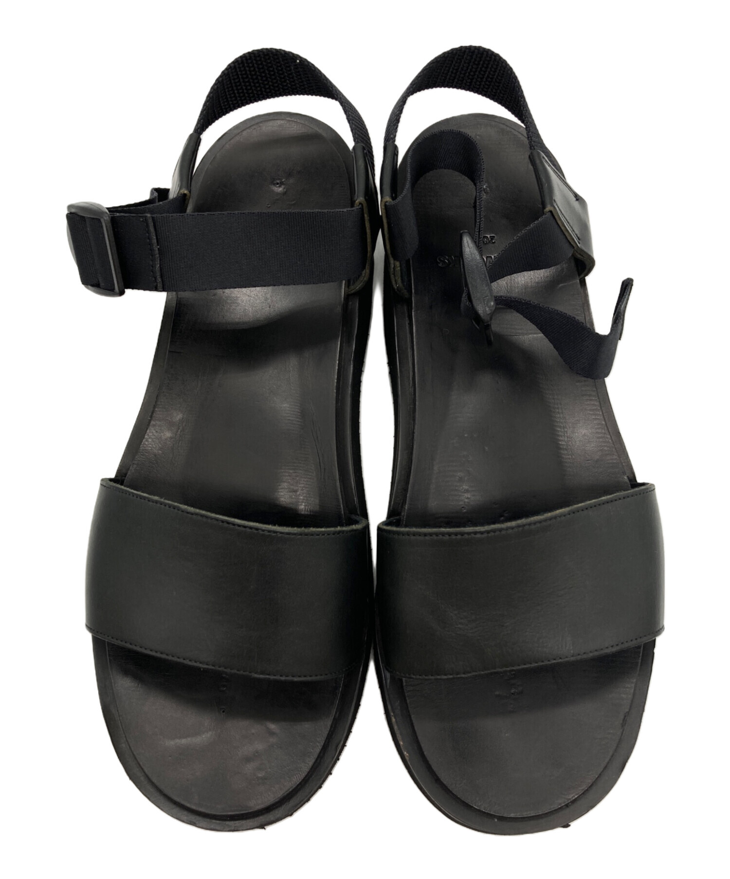 中古・古着通販】FOOTWORKS (フットワークス) レザーサンダル ブラック