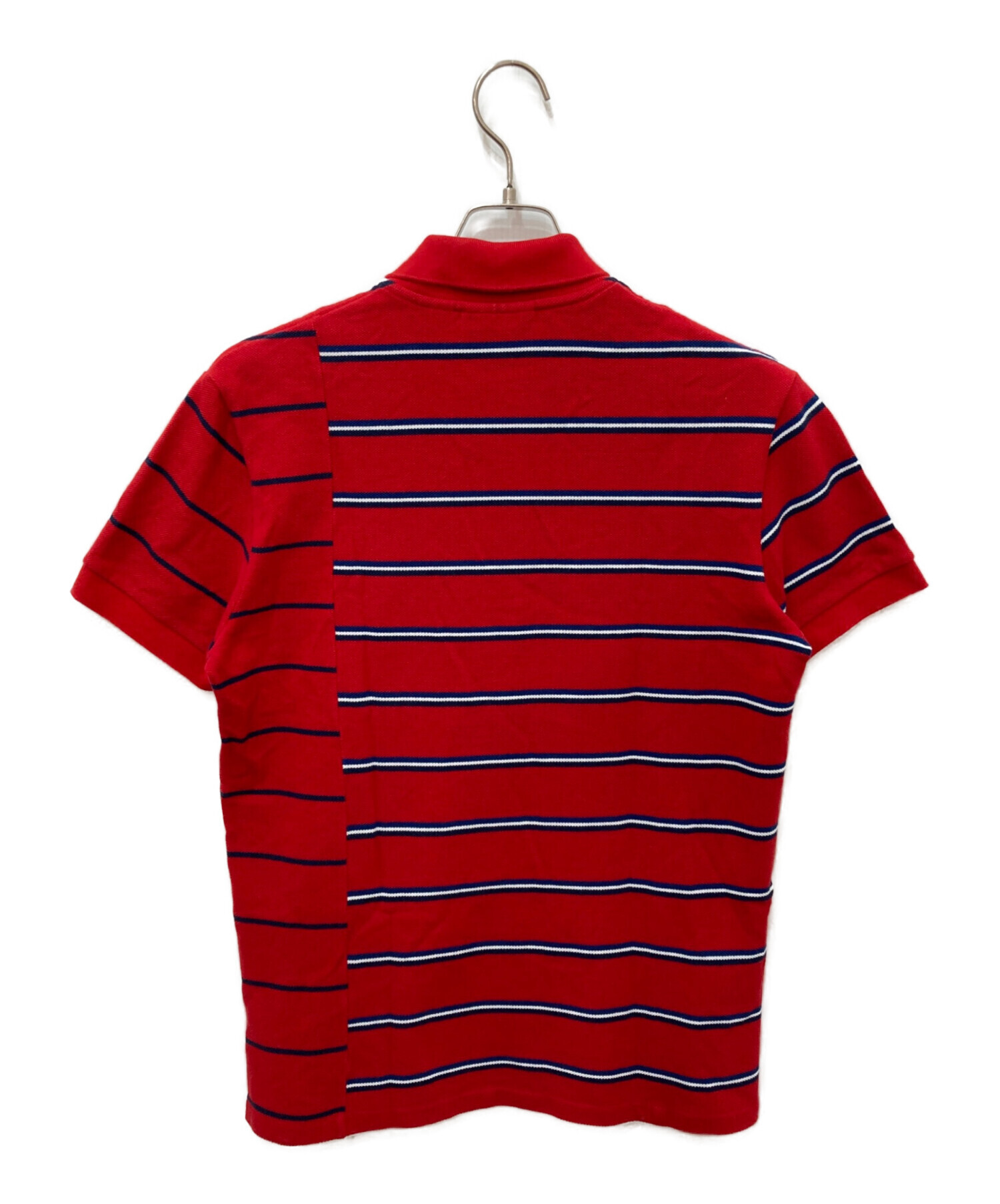 中古・古着通販】LACOSTE (ラコステ) 切替ポロシャツ レッド サイズ