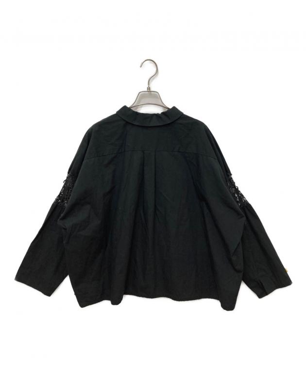 中古・古着通販】mizuiro-ind (ミズイロインド) 袖レース切替ブラウス 