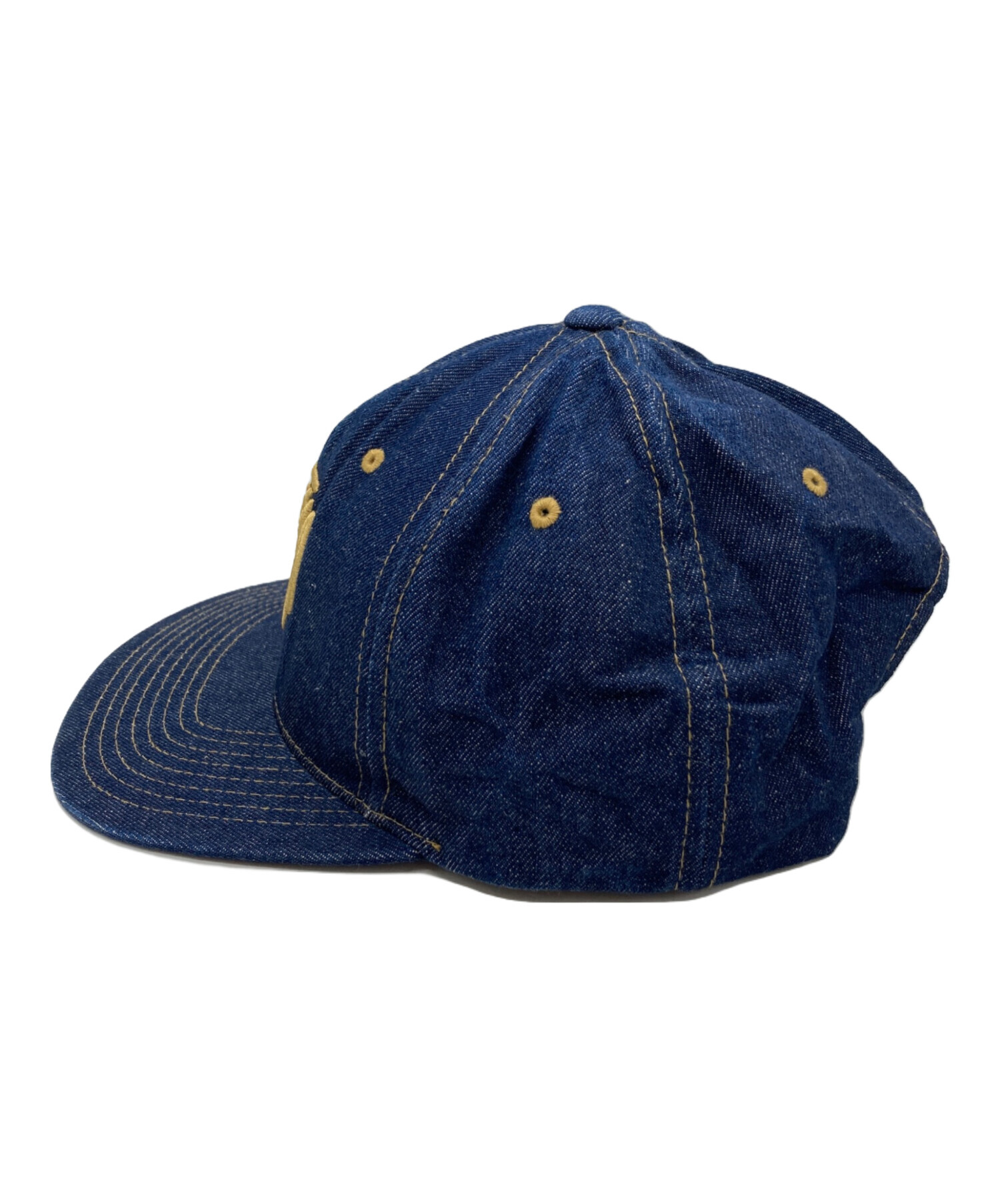 M*様 【USA製】STUSSY 5パネル デニムキャップ OLD 中古・古着通販】stussy (ステューシー) Logo Denim cap インディゴ