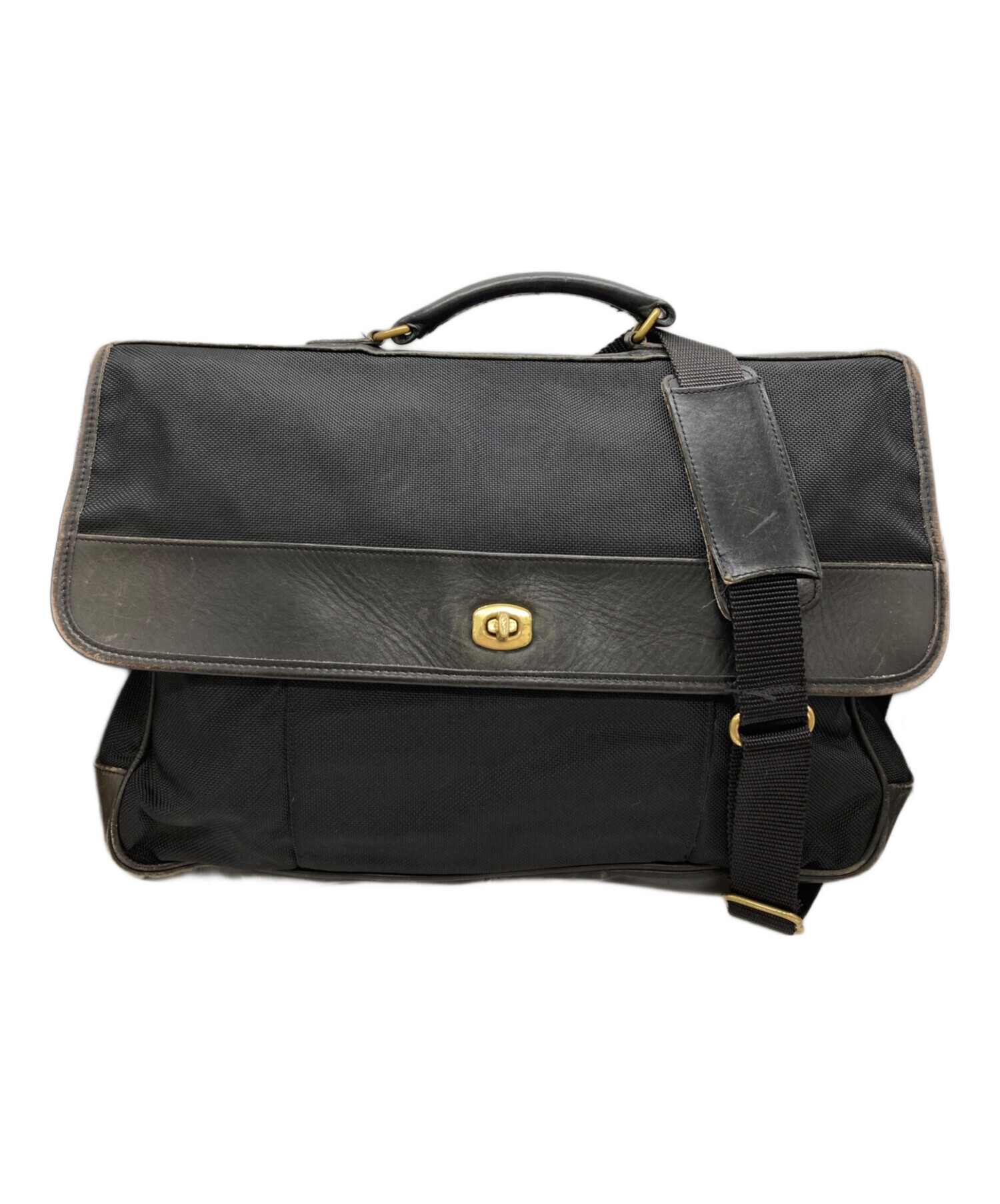 【着画あります】COACH ブラック レザー バックパック ターンロック 中古・古着通販】COACH (コーチ) ターンロック2WAYバック ブラック