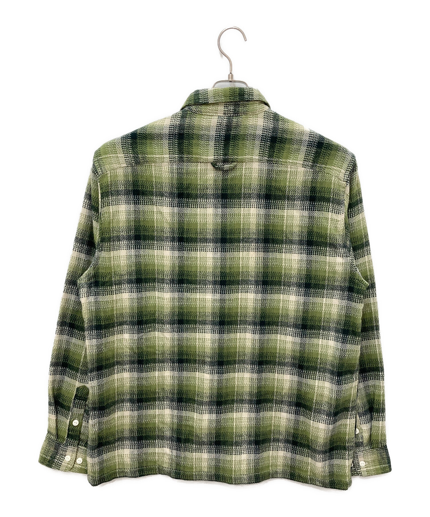 HUF ハフ/GOODYEAR CHECKERED FLAG フーディー/XL/メンズインナー/Sランク/79【中古】 中古・古着通販】HUF (ハフ) HOMBRE PLAID L/S SHIRT グリーン サイズ