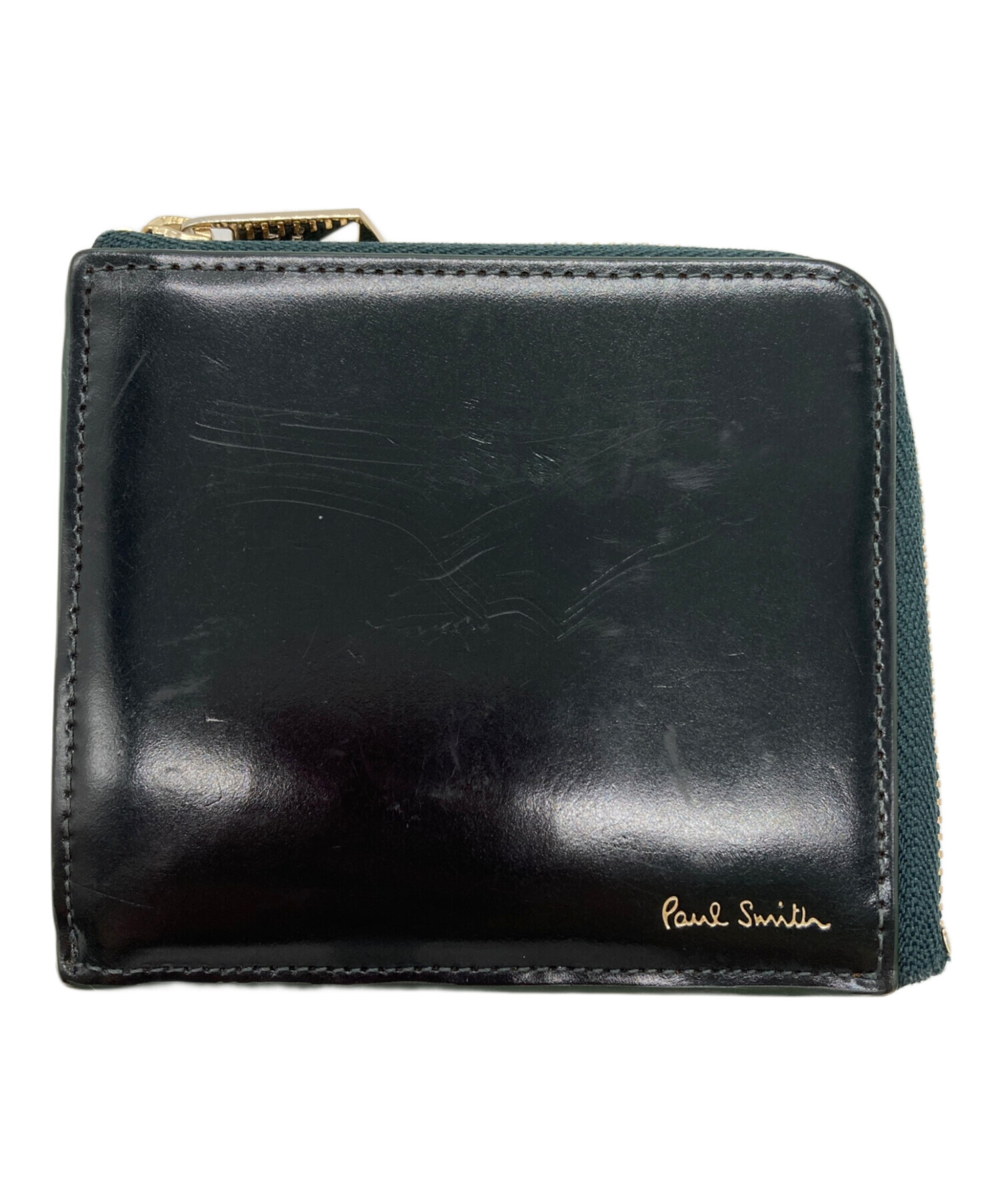 未使用級✨️美品✨️　ポールスミス　L字ファスナー　レザー　コンパクトウォレット 中古・古着通販】PAUL SMITH (ポールスミス) L字 ファスナーコンパクト