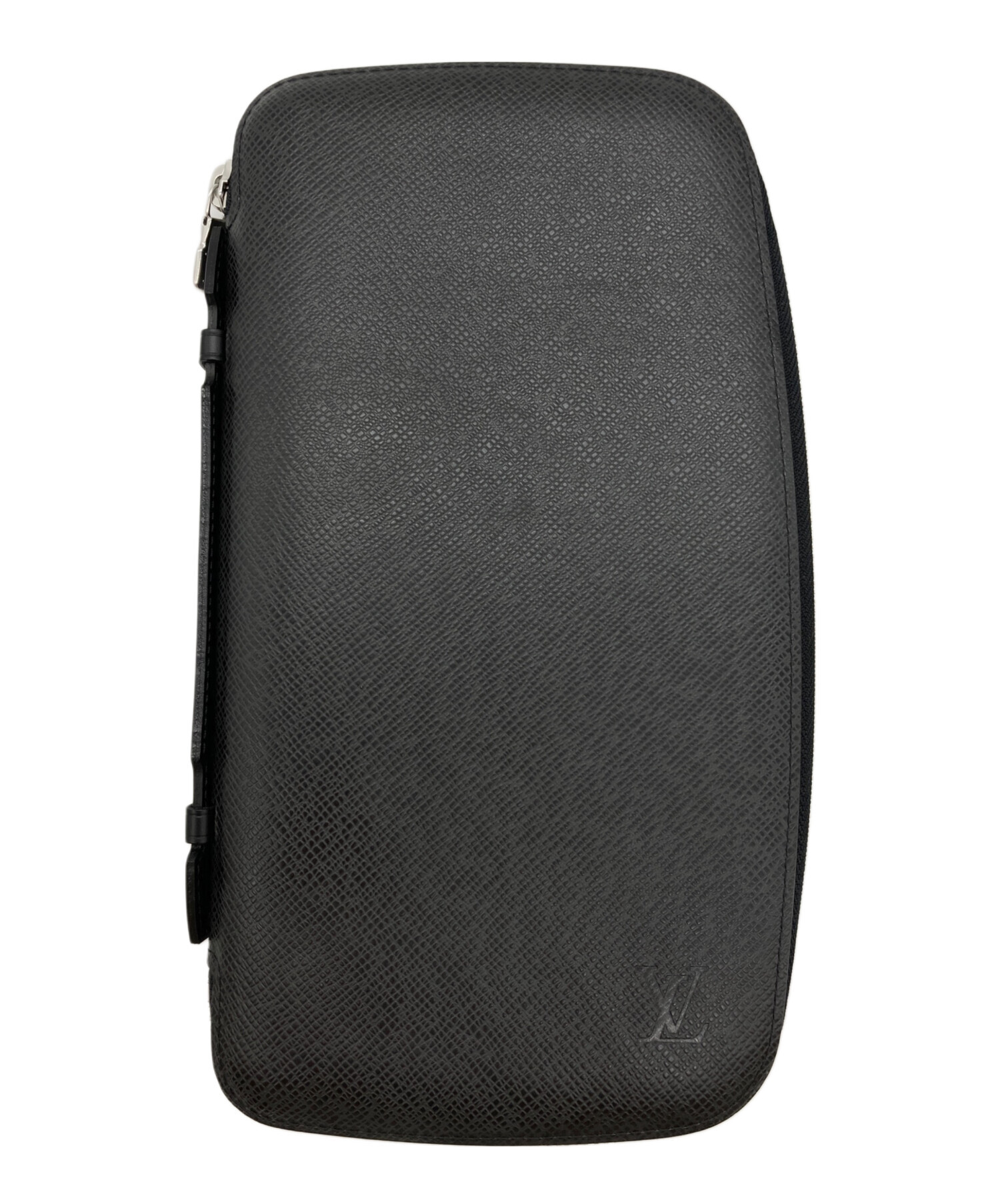 鑑定済み ルイヴィトン オーガナイザー アトール 長財布 タイガ レザー 革 黒 中古・古着通販】LOUIS VUITTON (ルイ ヴィトン) ラウンドファスナー
