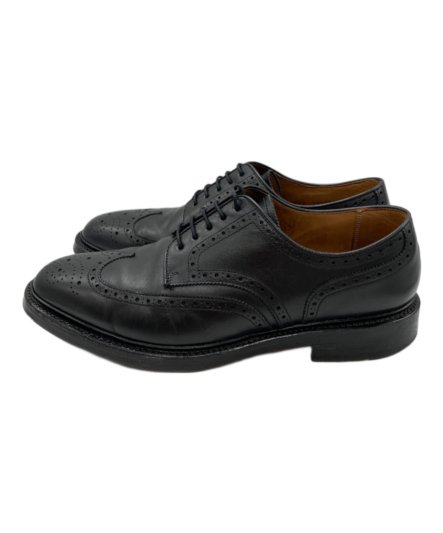 o*丸様 ポロラルフローレンウイングチップシューズ黒ブラックUK8.5US9.5 中古・古着通販】POLO RALPH LAUREN (ポロ・ラルフローレン) ウイング