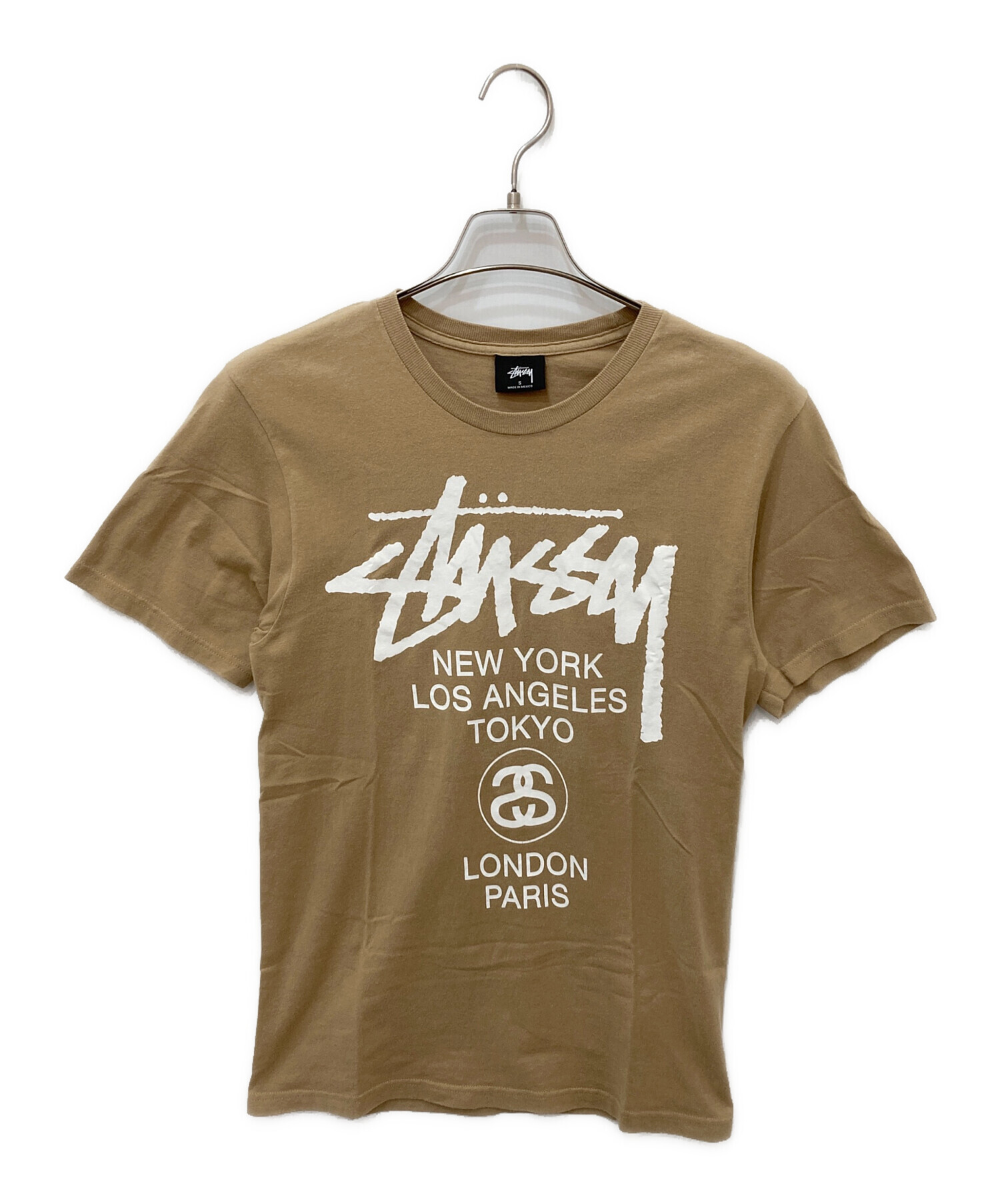 中古・古着通販】stussy (ステューシー) 半袖Tシャツ ベージュ サイズ