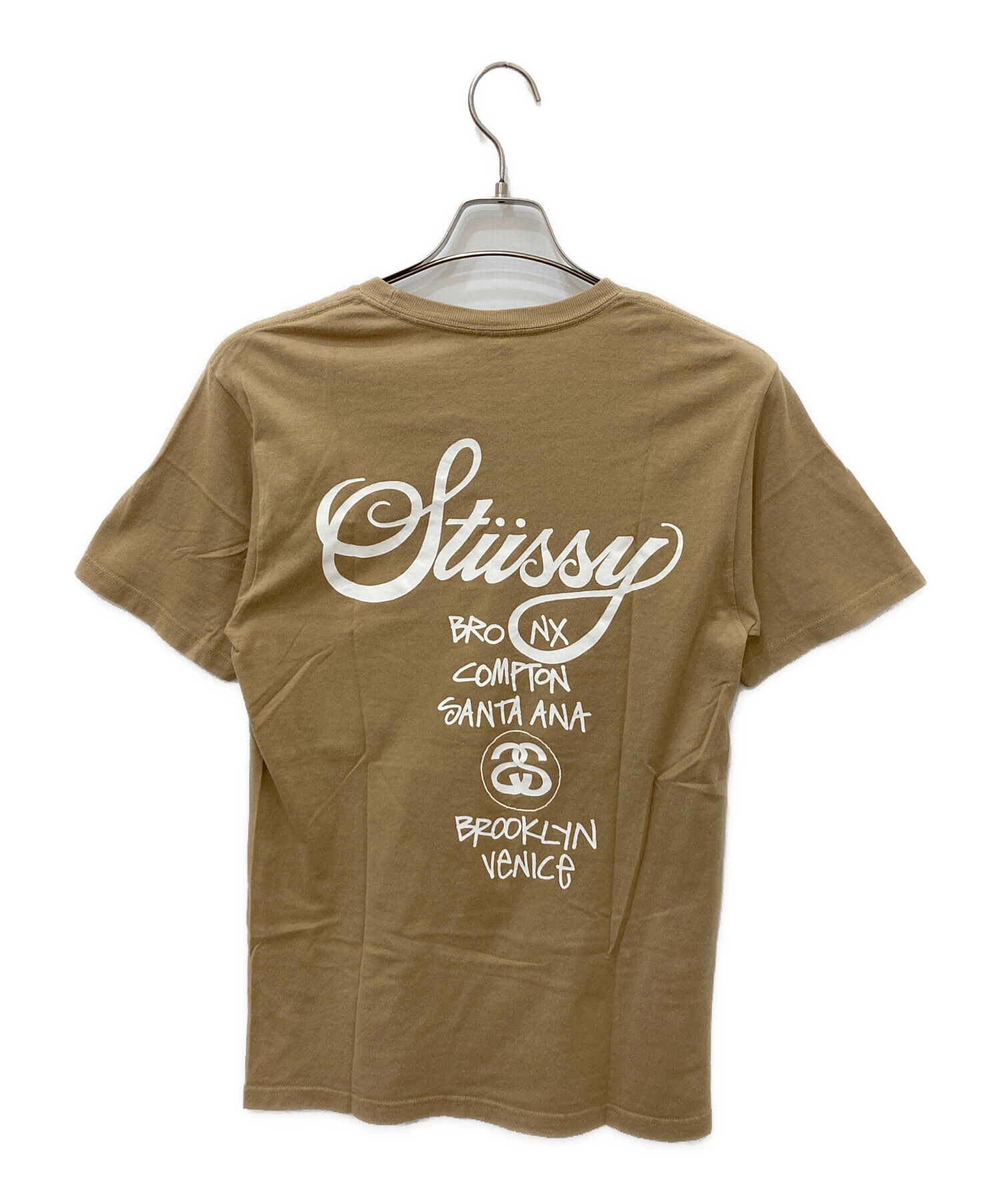 中古・古着通販】stussy (ステューシー) 半袖Tシャツ ベージュ サイズ