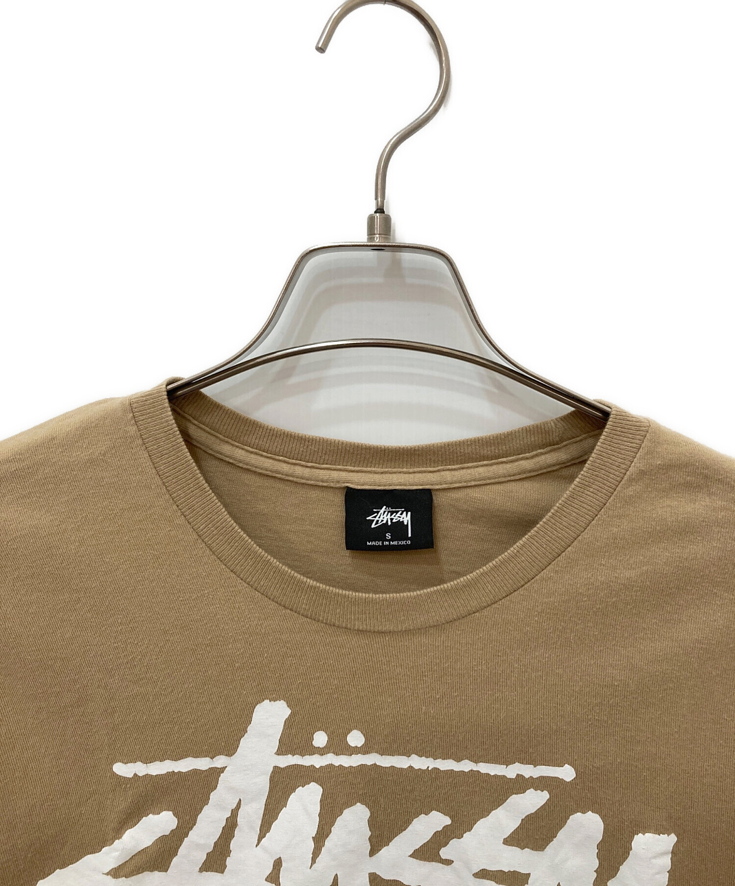 中古・古着通販】stussy (ステューシー) 半袖Tシャツ ベージュ サイズ