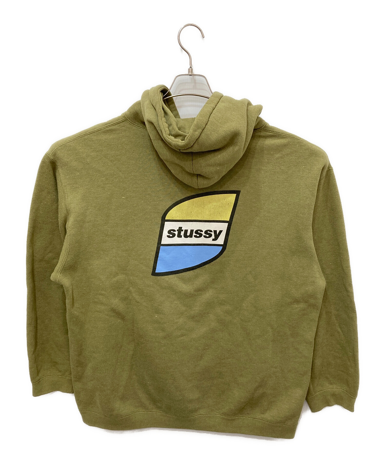 Stussy オリーブ パーカー Mサイズ 中古・古着通販】stussy (ステューシー) プルオーバーパーカー