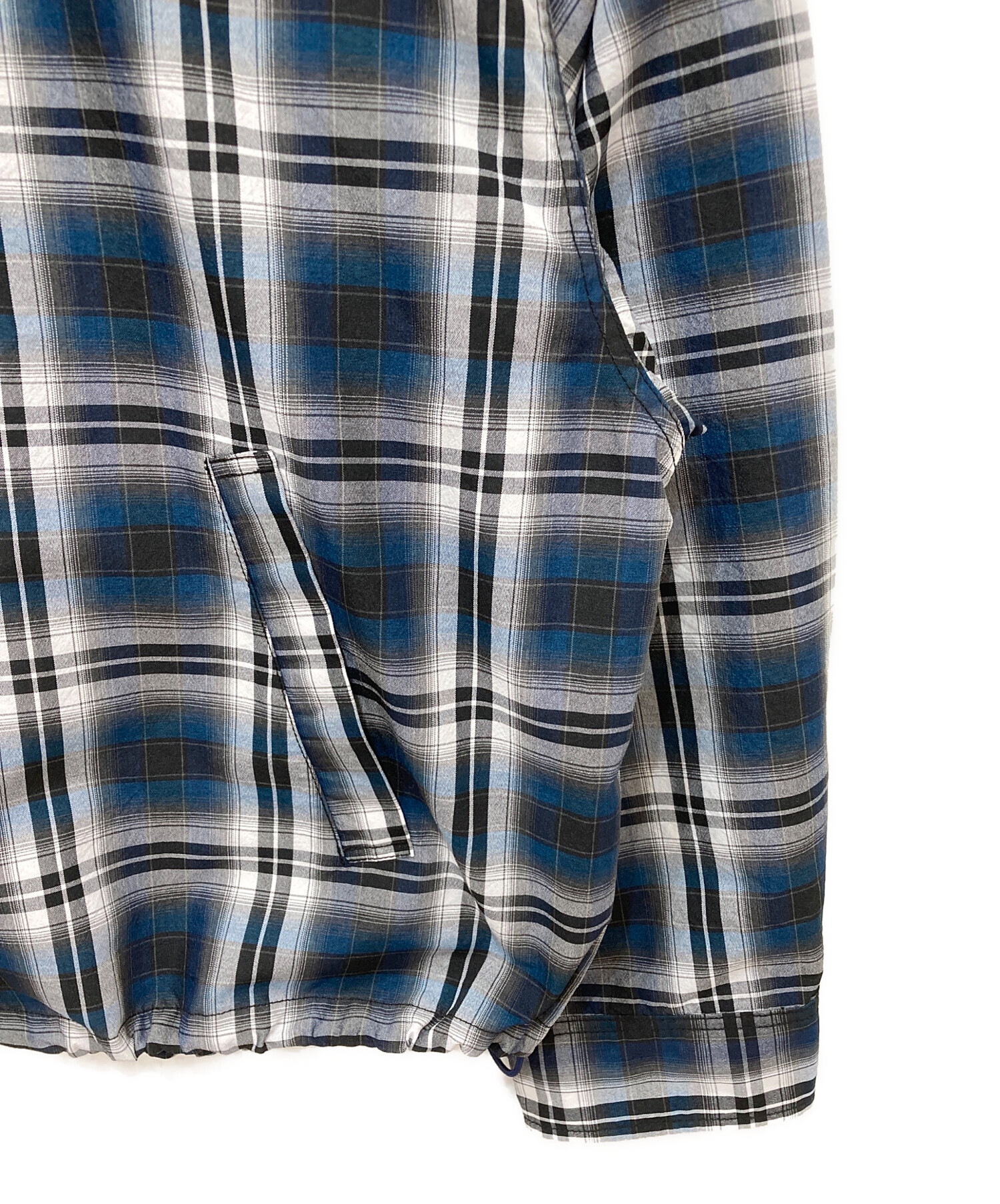 中古・古着通販】BEAMS (ビームス) ショート チェック ブルゾン ブルー