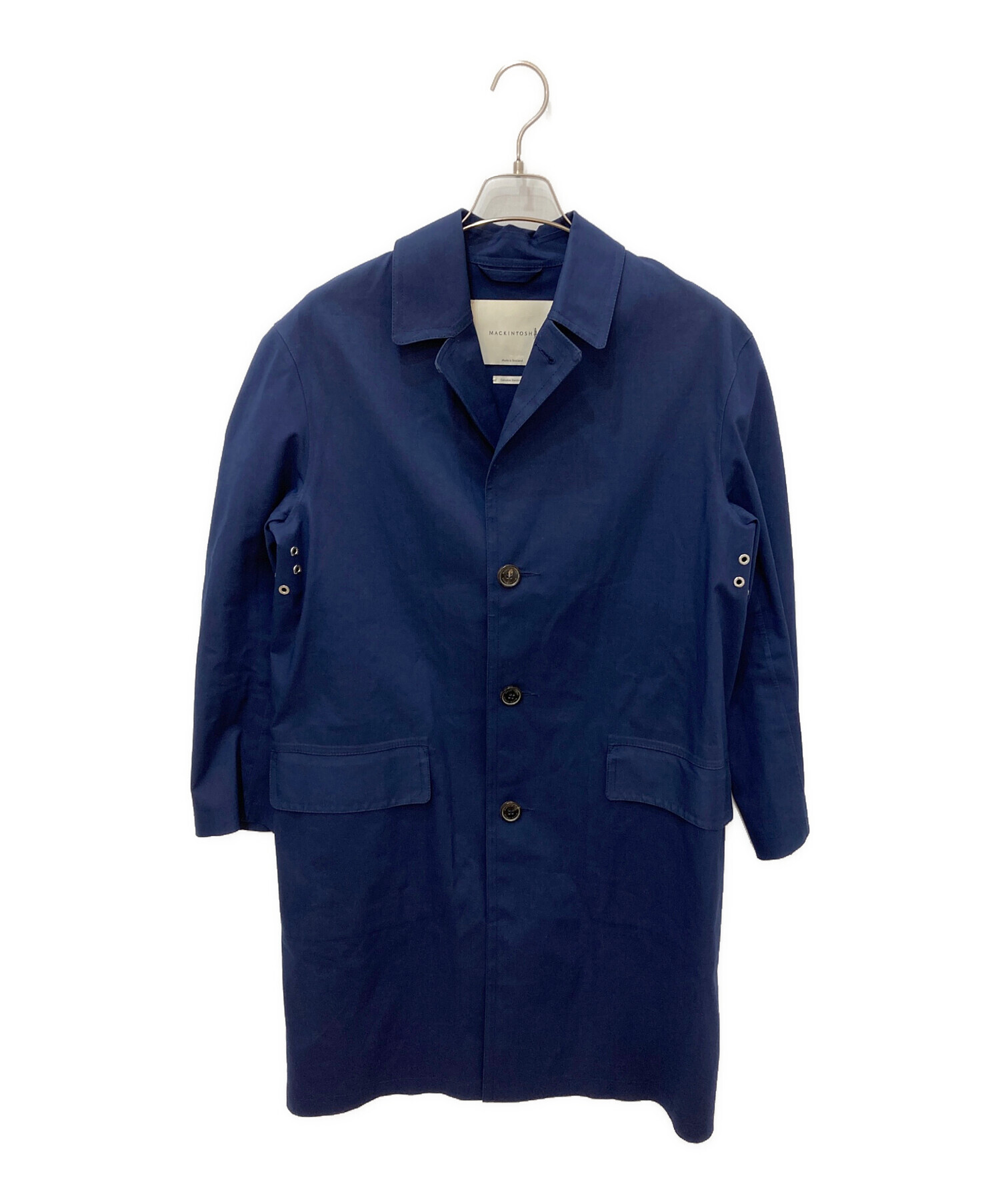 MACKINTOSH/ゴム引きステンカラーコート/38/ネイビー 中古・古着通販】MACKINTOSH (マッキントッシュ) ゴム引きステンカラー