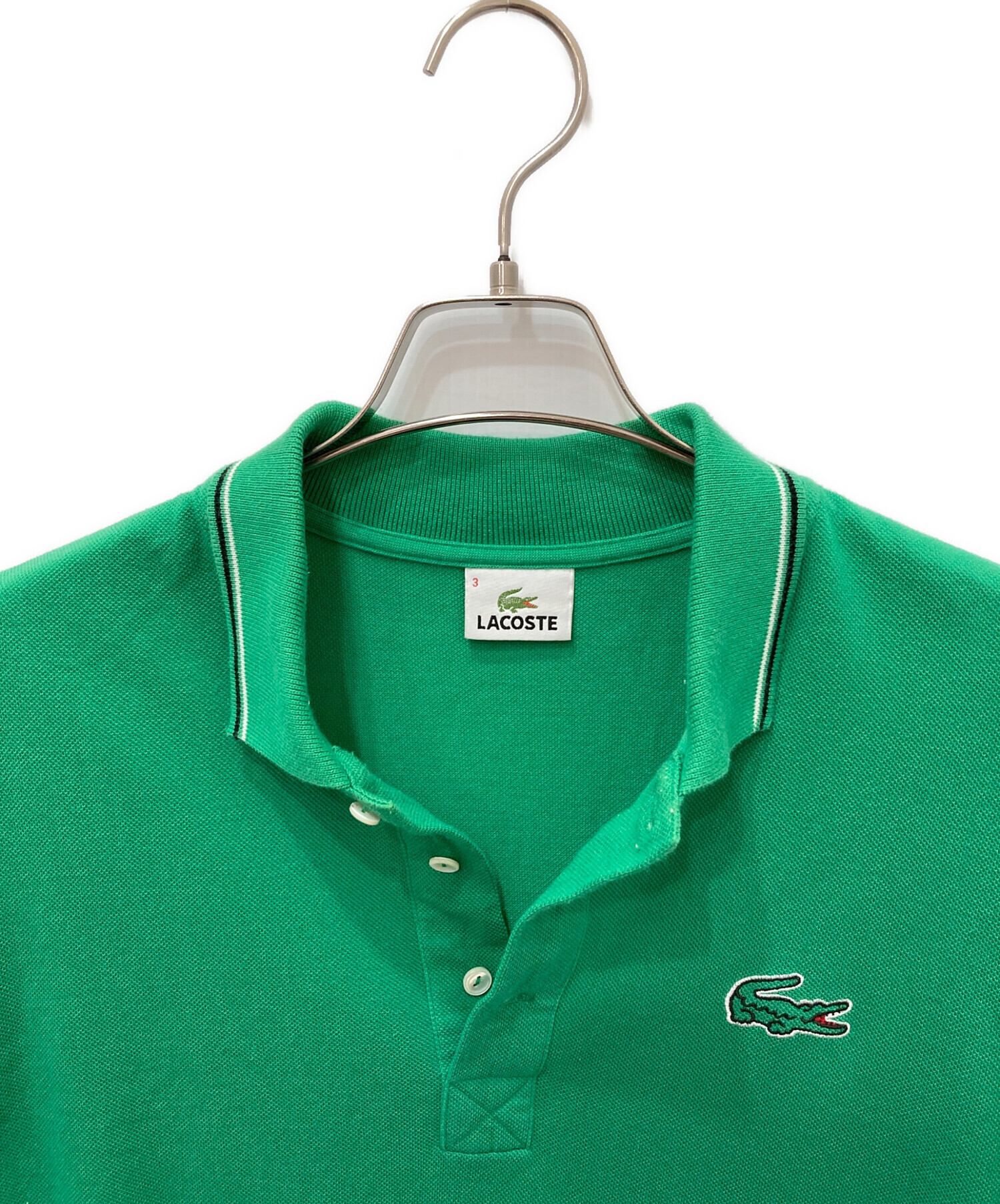 中古・古着通販】LACOSTE (ラコステ) ポロシャツ グリーン サイズ:3