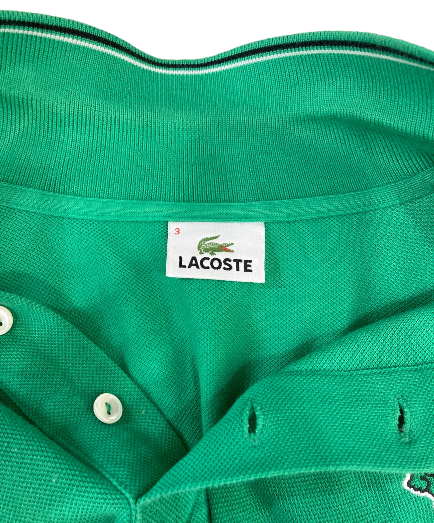 中古・古着通販】LACOSTE (ラコステ) ポロシャツ グリーン サイズ:3