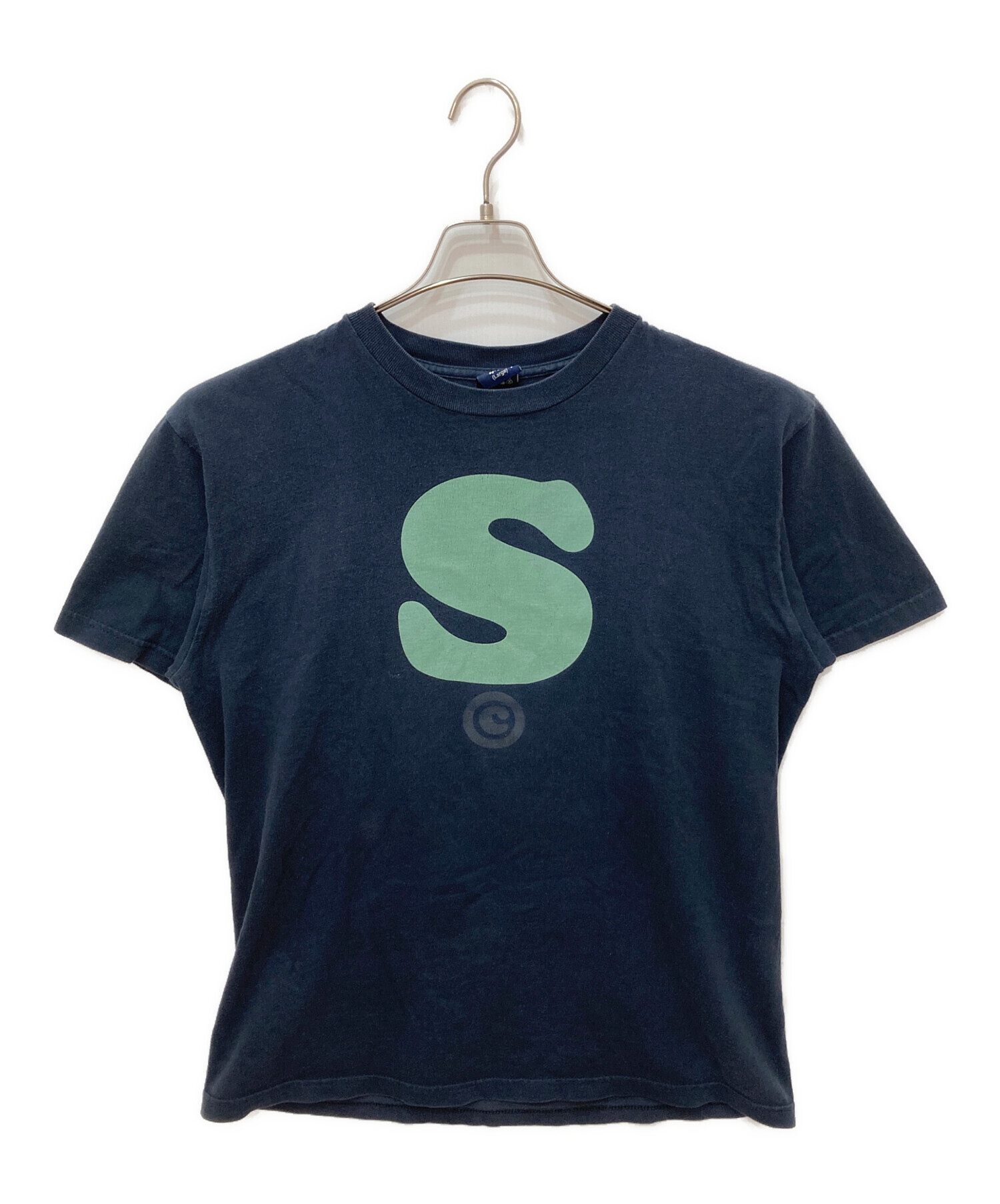 中古・古着通販】stussy (ステューシー) Sロゴプリントシャツ ネイビー