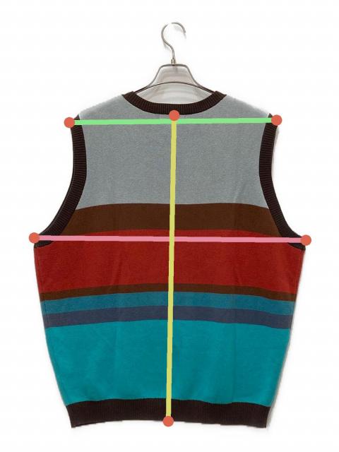 中古・古着通販】TTT MSW (ティー) Border Knit Vestニットベスト