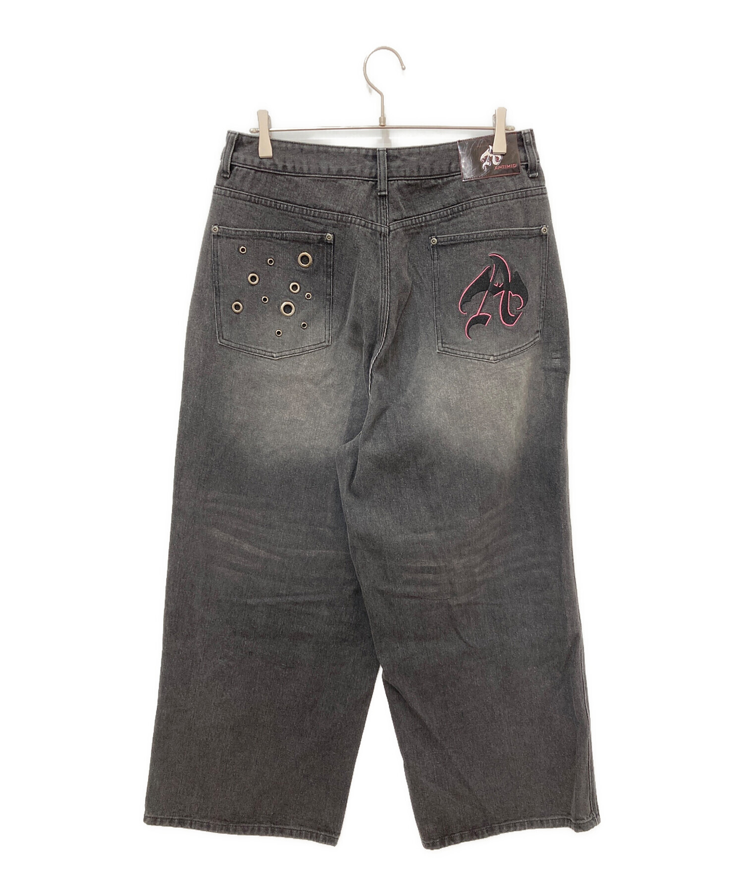 中古・古着通販】ANTIMID (アンチミッド) バギーデニムパンツ ブラック