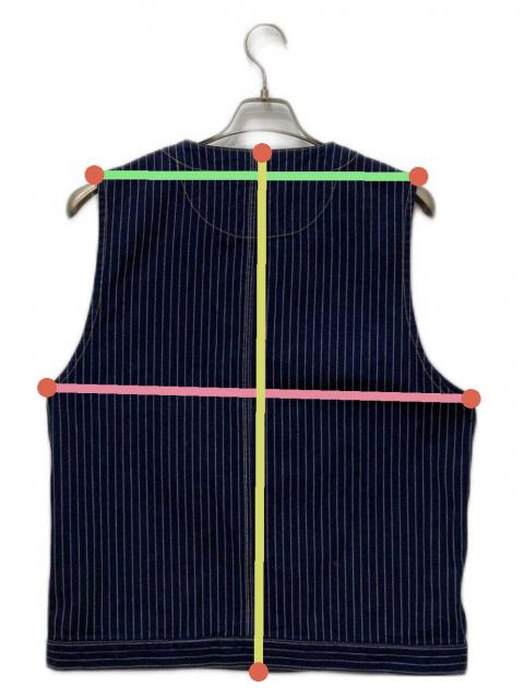 中古・古着通販】Schott (ショット) OLD HICKORY DENIM VEST ネイビー