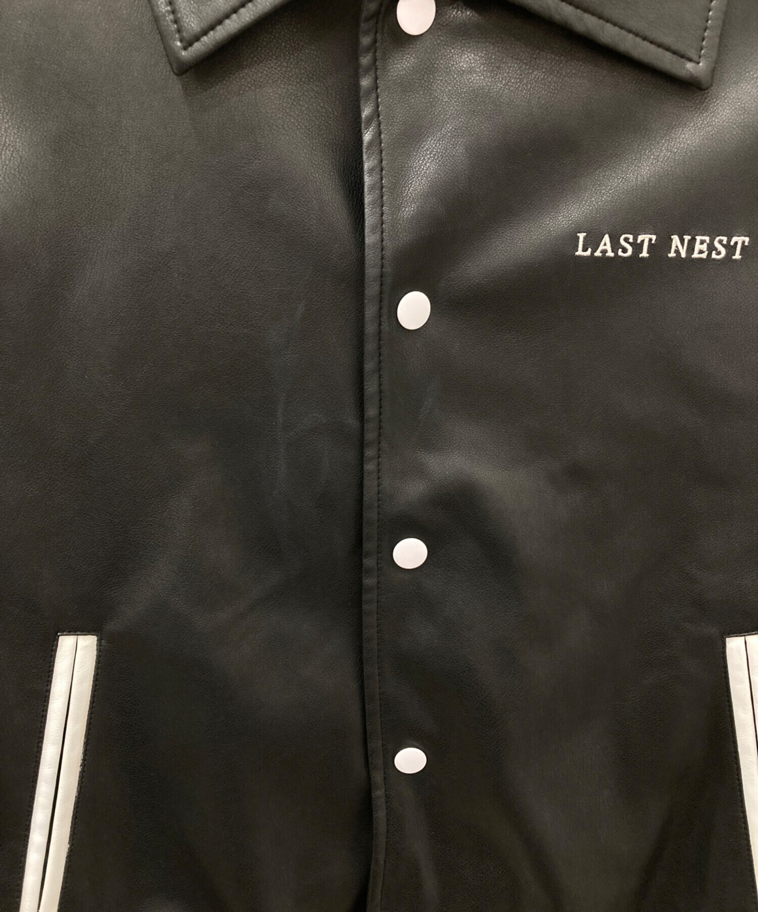 中古・古着通販】last nest (ラストネスト) 襟付きフェイクレザー