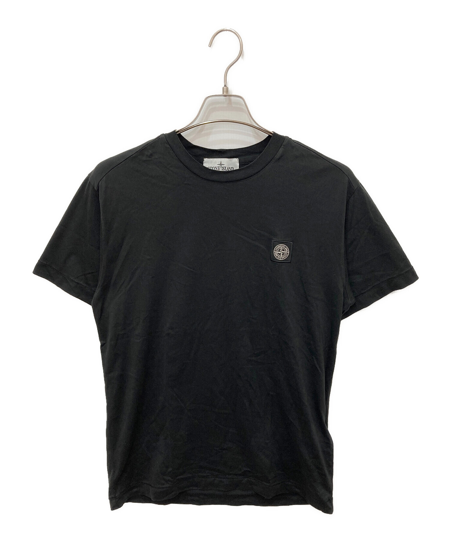 QR鑑定済み】ストーンアイランド Tシャツ S 黒 コンパスロゴ
