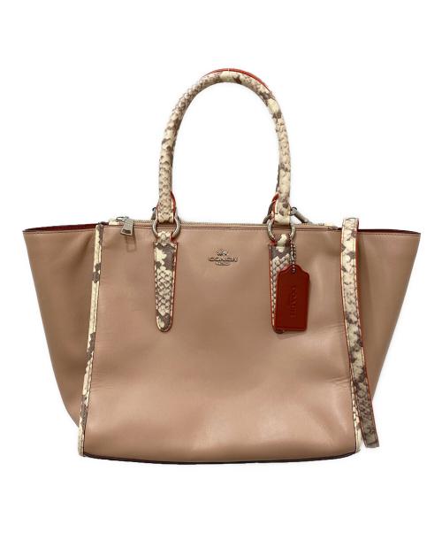 最終値下げ‼️【希少／美品】COACH ヘビ柄 トートバッグ Y2K グランジ 中古・古着通販】COACH (コーチ) クロスビー パイソン 2wayトート