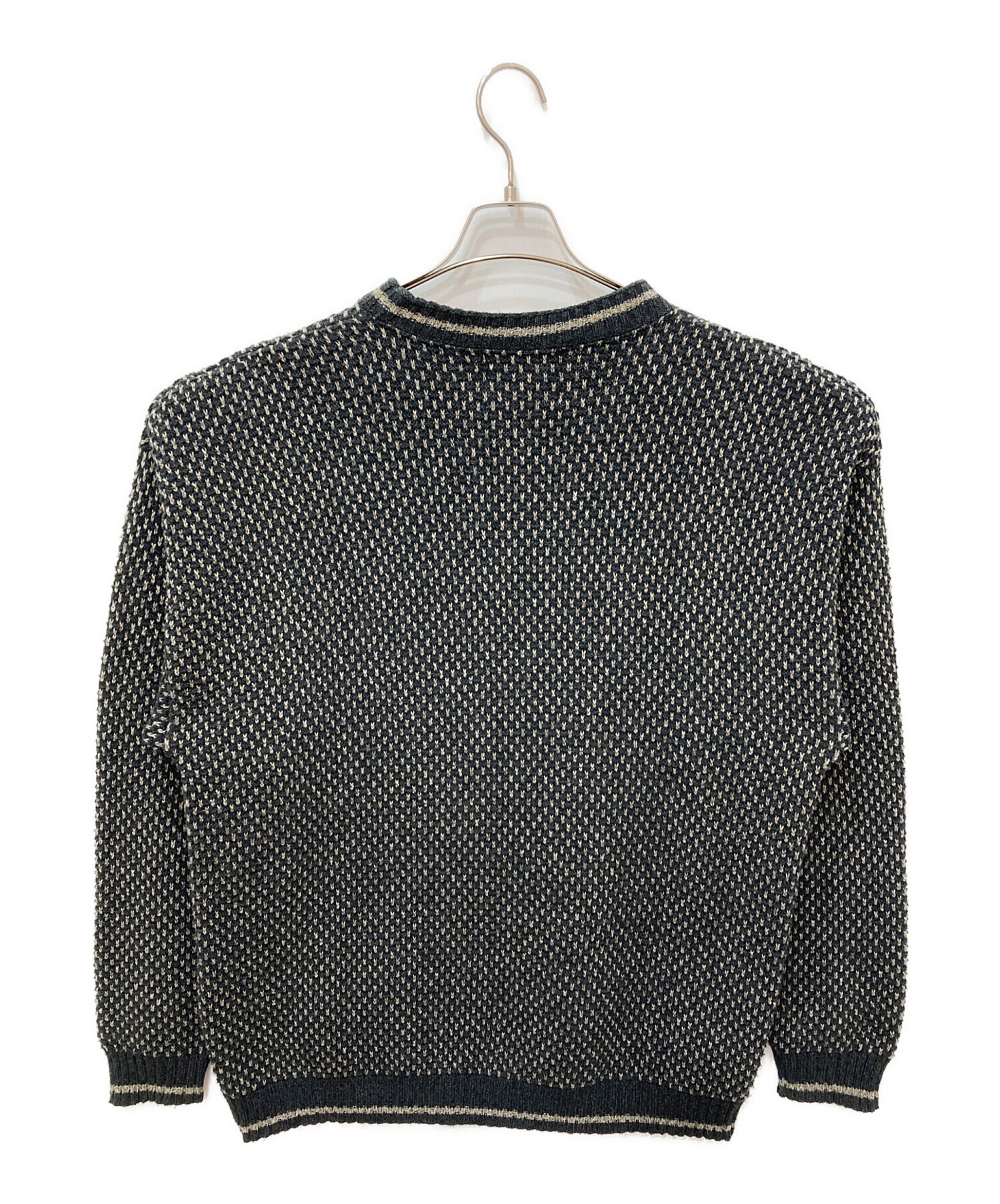 英国製 古着 80's ウールリッチ ハートアイ ニット セーター バーズアイ 中古・古着通販】WOOLRICH (ウールリッチ) バーズアイニット ネイビー