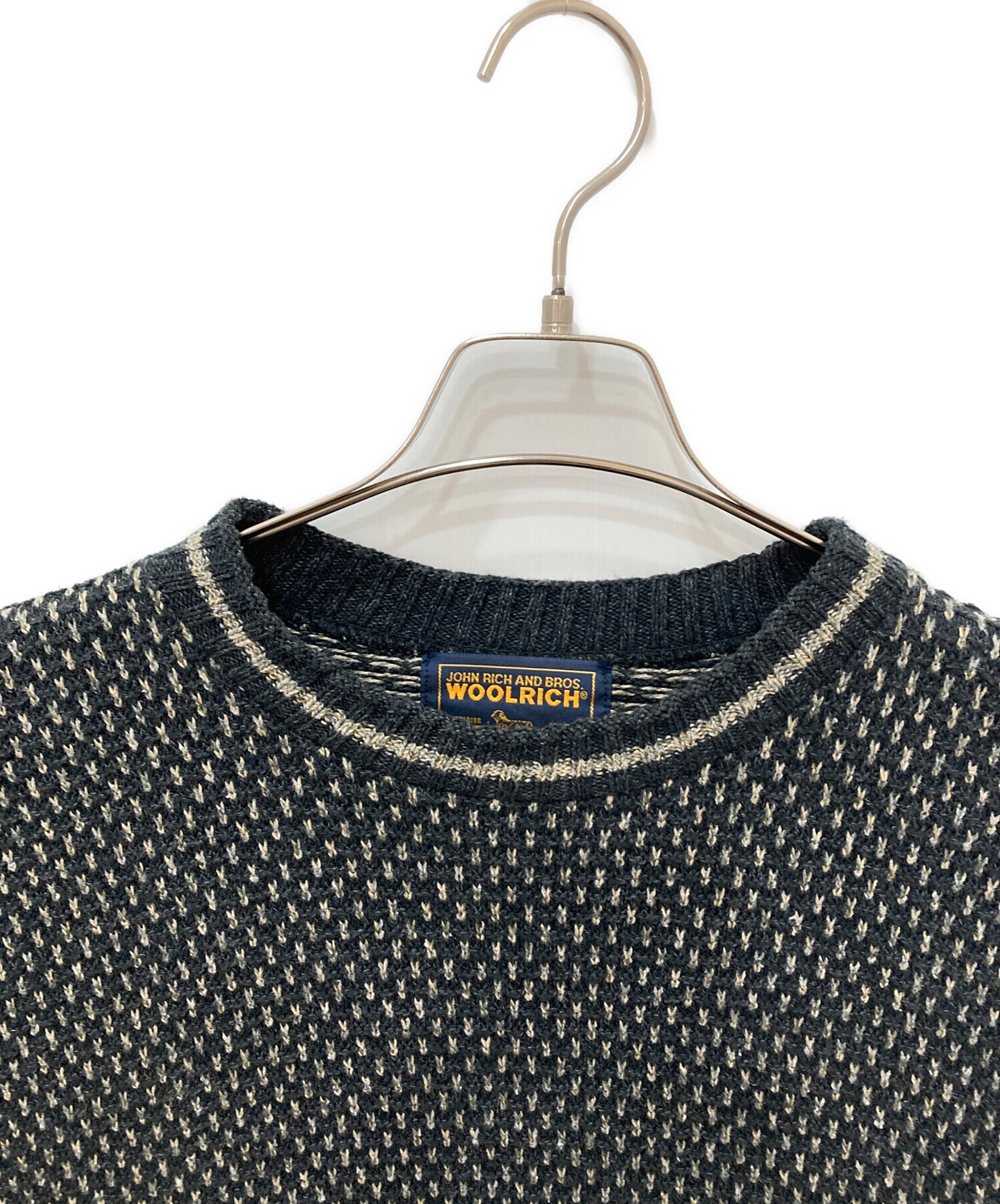 中古・古着通販】WOOLRICH (ウールリッチ) バーズアイニット ネイビー