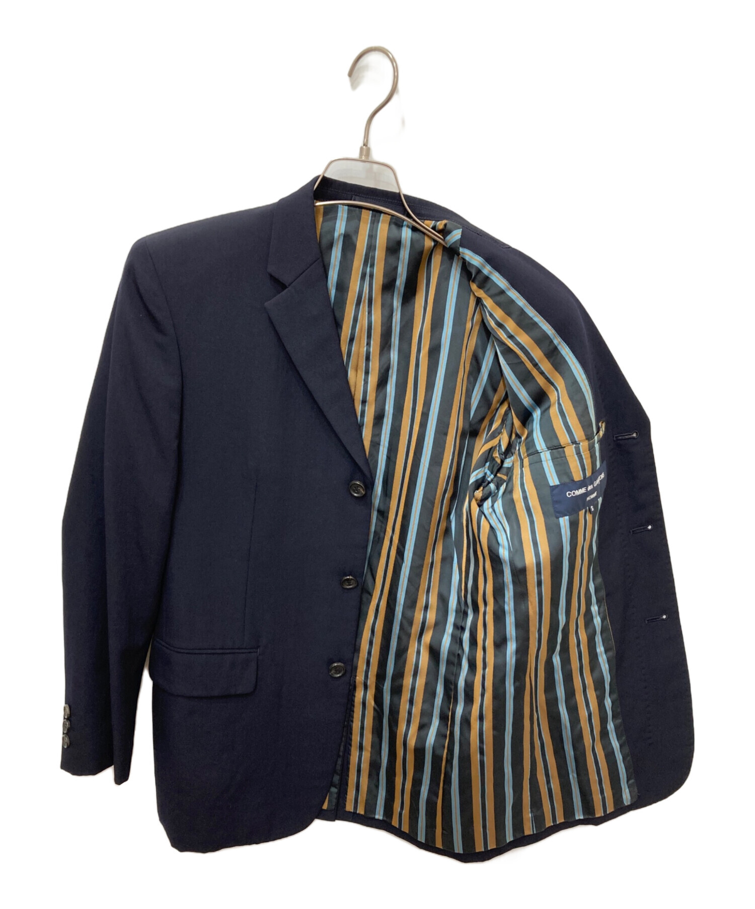 コムデギャルソンオム 田中オム セットアップ スーツ ネイビー 80s 中古・古着通販】COMME des GARCONS HOMME (コムデギャルソン オム
