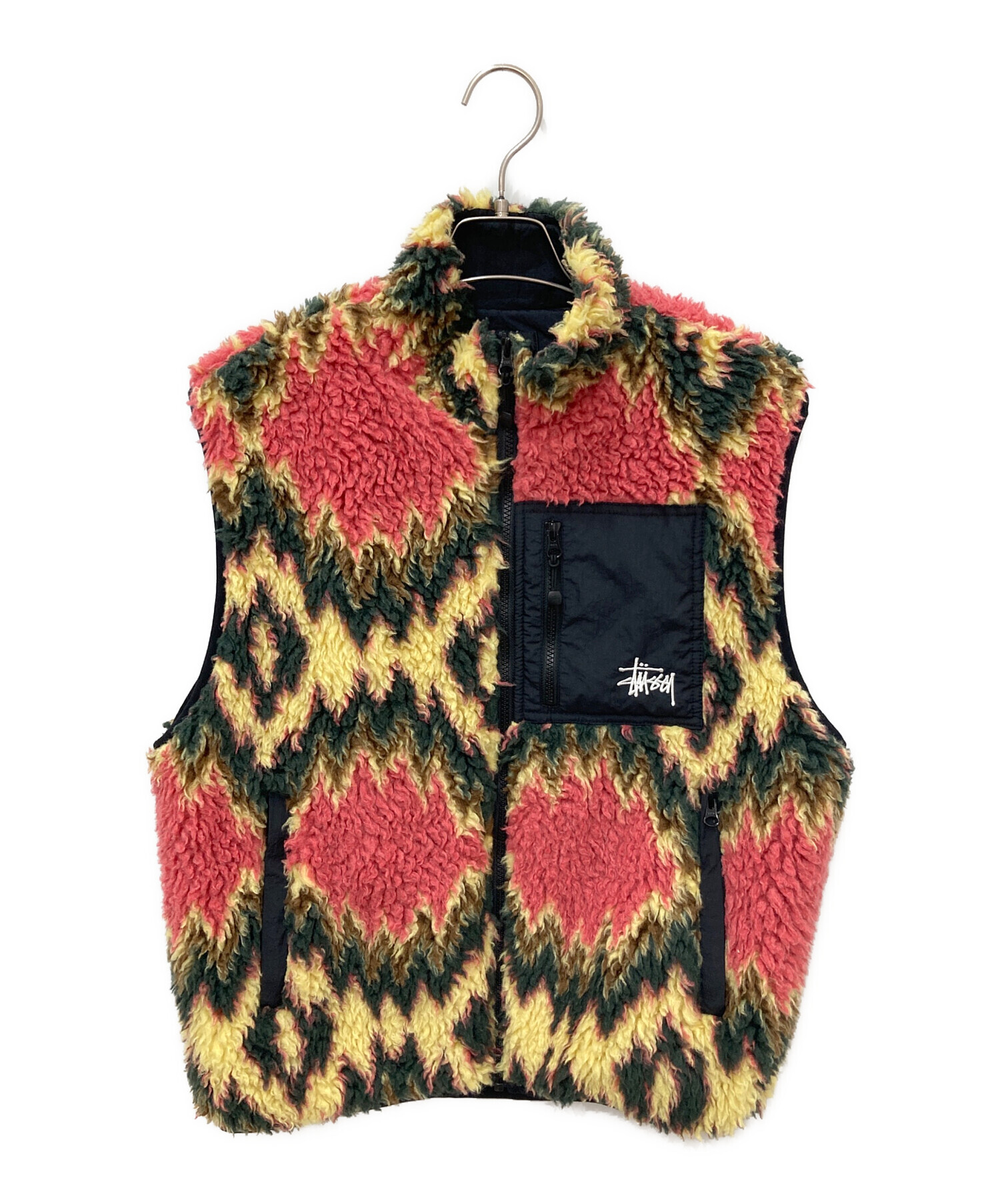 stussyベスト ミリタリー柄 中古・古着通販】stussy (ステューシー) Fillmore Sherpa Vest マルチ