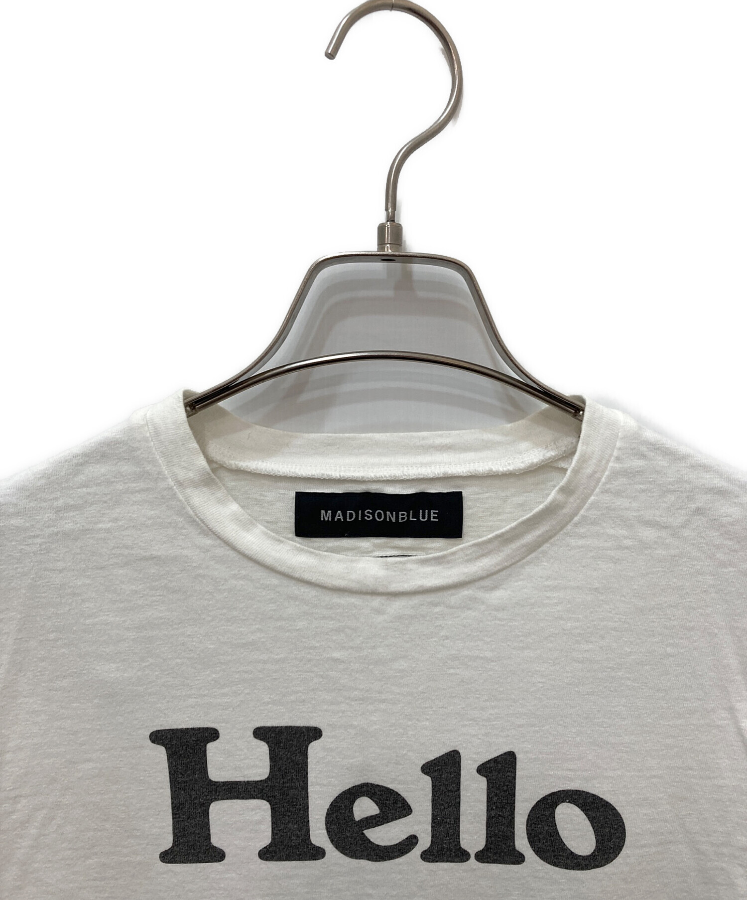 中古・古着通販】MADISON BLUE (マディソンブルー) HELLO TEE ホワイト