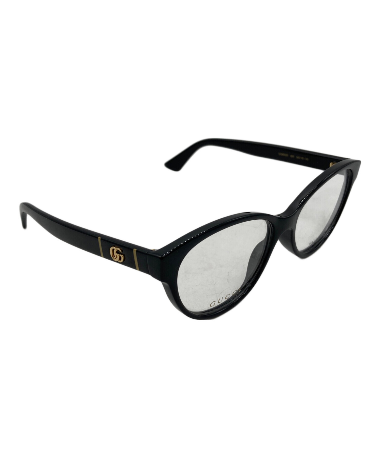 中古・古着通販】GUCCI (グッチ) GGマーモント眼鏡 ブラック サイズ:54