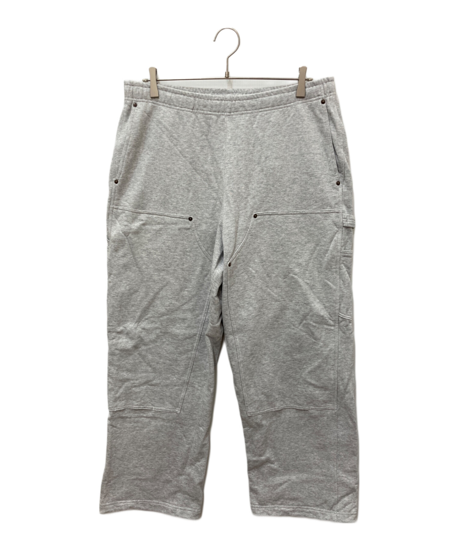 BEAMS ダブルニー ワイドスウェットパンツ グレー 中古・古着通販】BEAMS (ビームス) ダブルニースウェットパンツ グレー