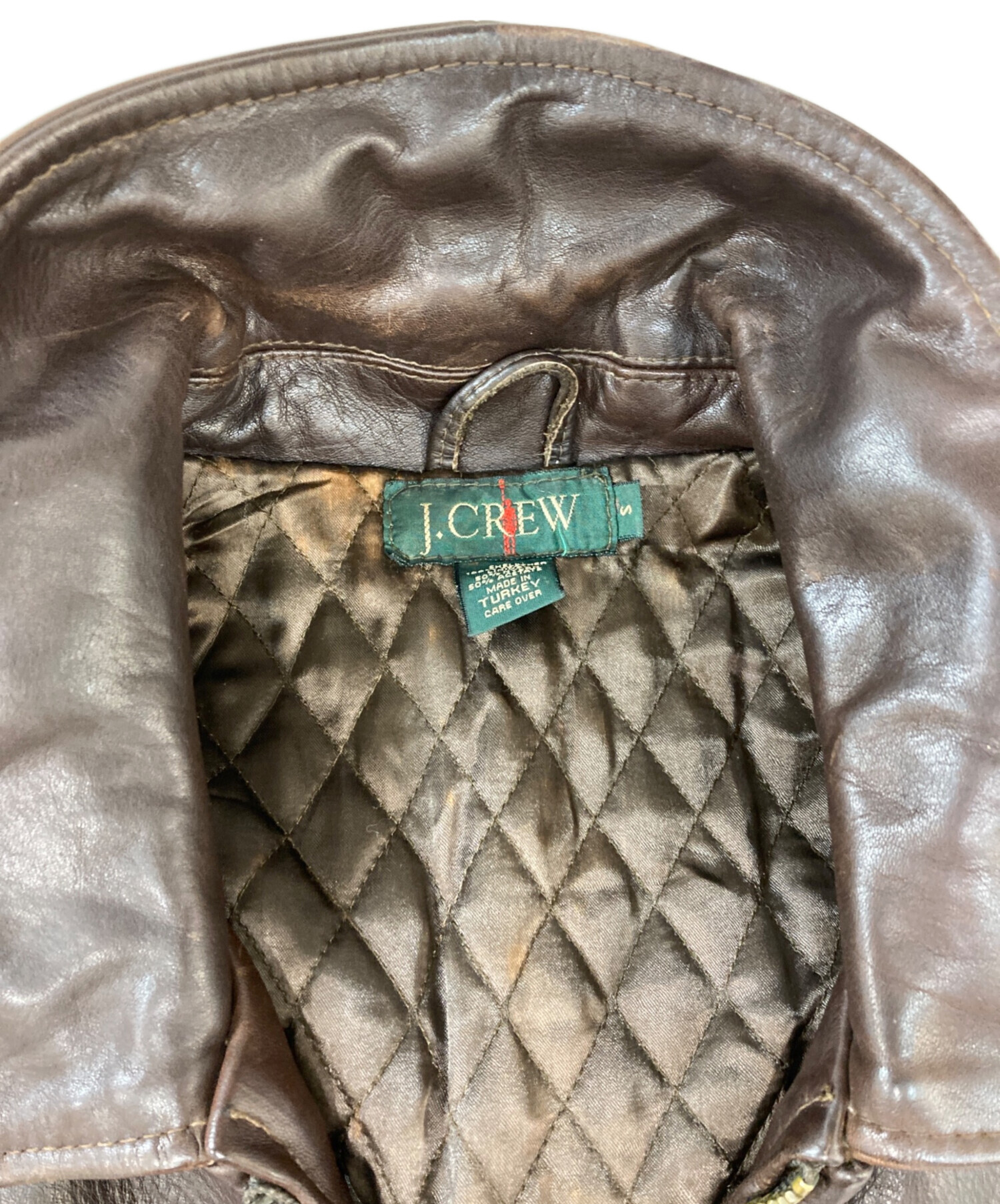 中古・古着通販】J.CREW (ジェイクルー) レザージャケット ブラウン