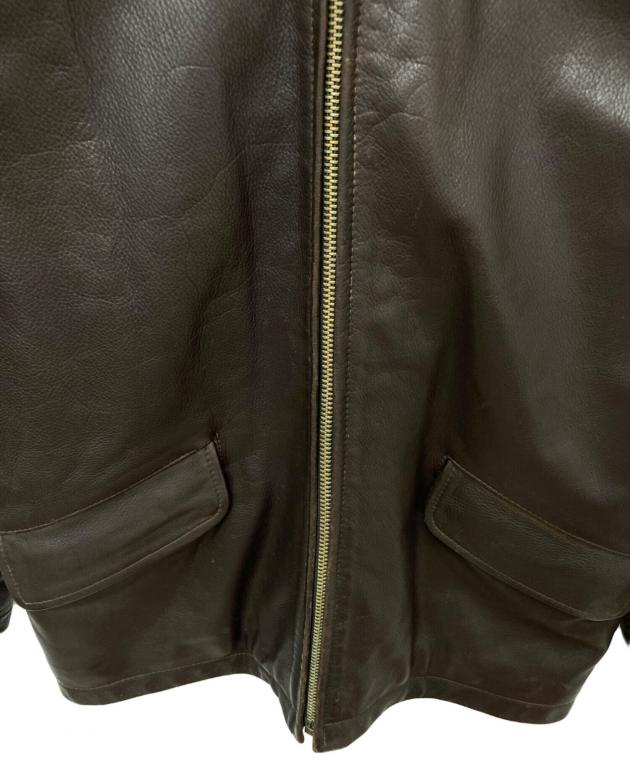 中古・古着通販】J.CREW (ジェイクルー) レザージャケット ブラウン