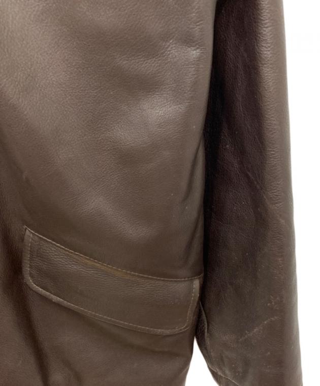 中古・古着通販】J.CREW (ジェイクルー) レザージャケット ブラウン