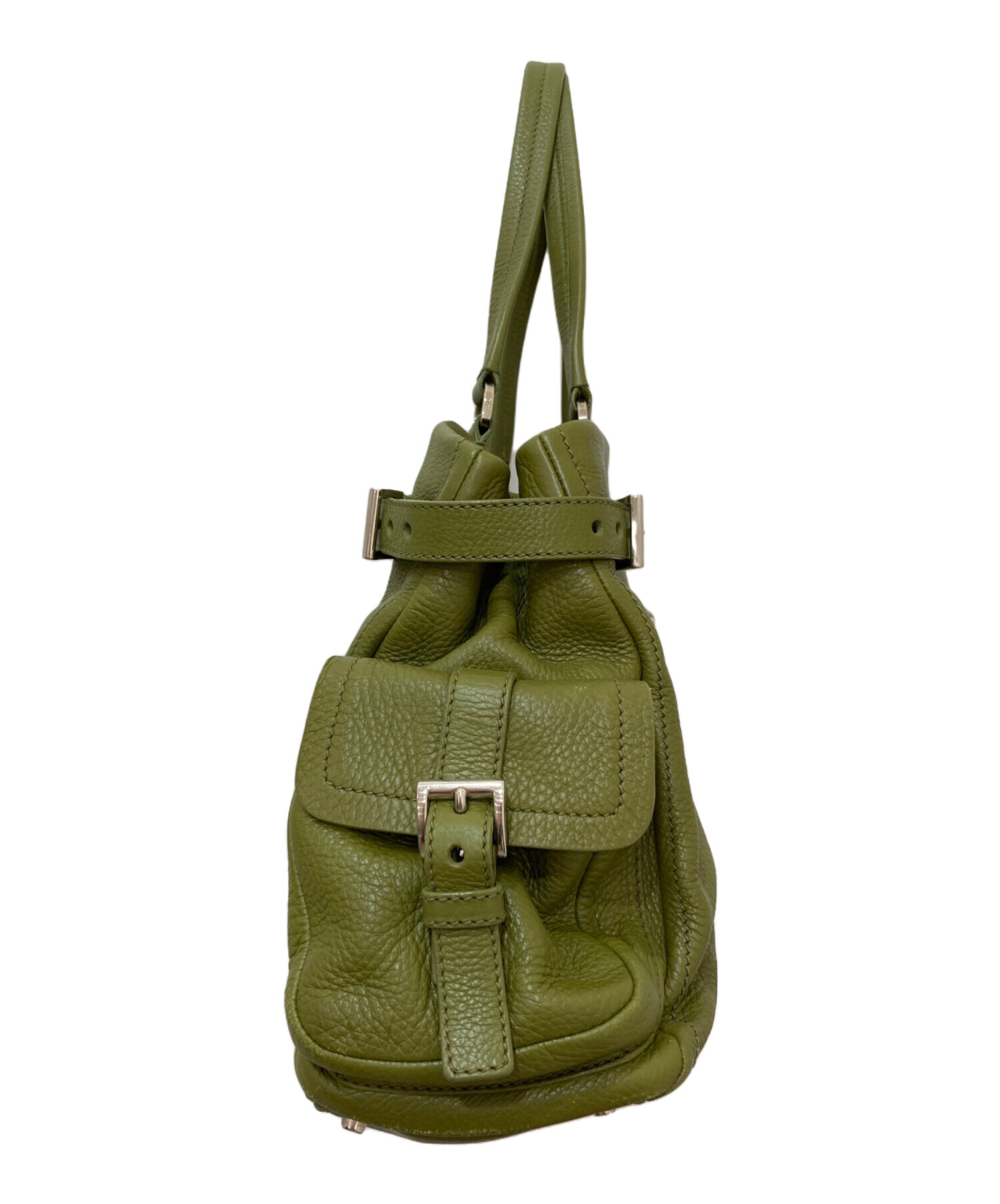 中古・古着通販】PRADA (プラダ) レザートートバッグ グリーン