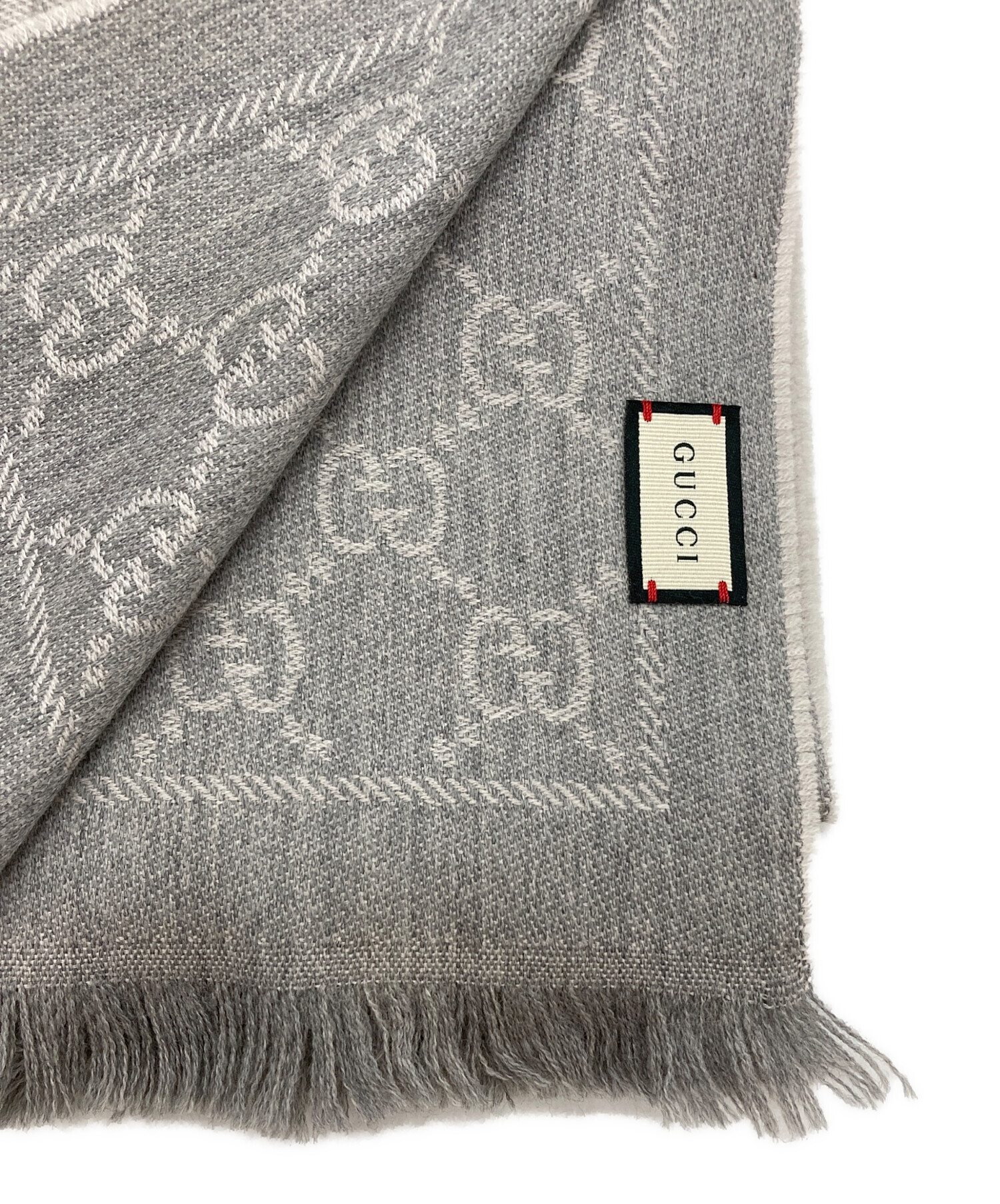 中古・古着通販】GUCCI (グッチ) GGウールストール グレー｜ブランド