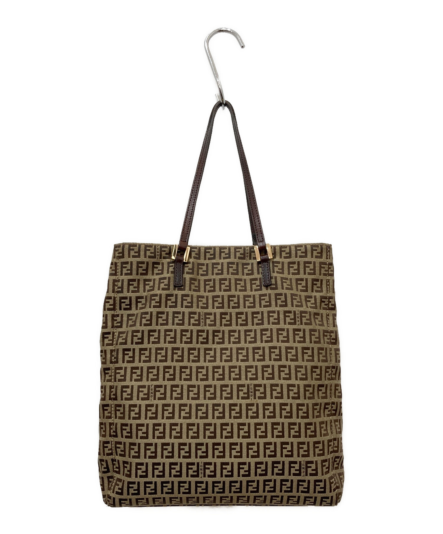中古・古着通販】FENDI (フェンディ) ズッキーノハンドバッグ ブラウン