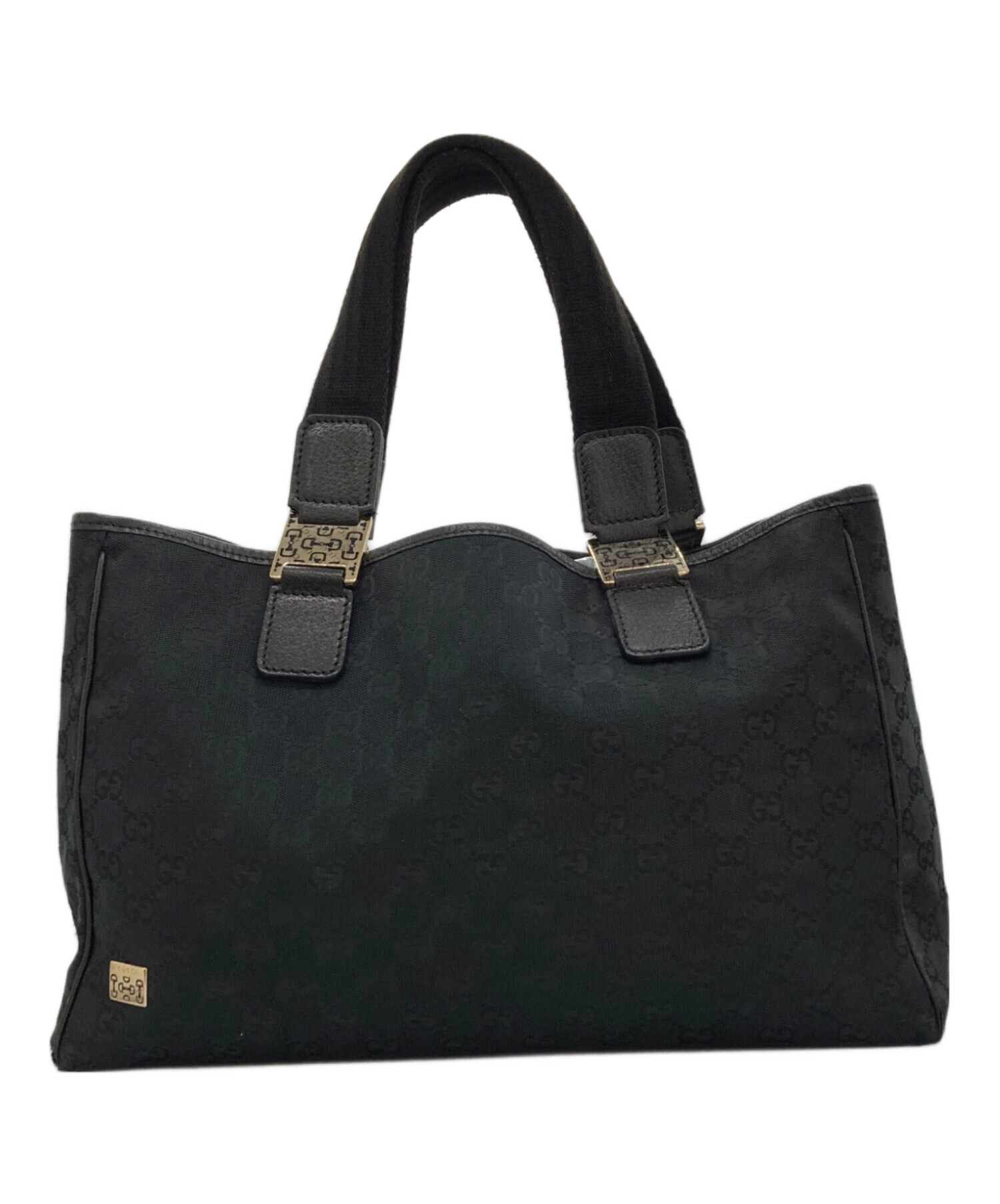 グッチ　 ハンドバッグ GGキャンバス 中古・古着通販】GUCCI (グッチ) GGキャンバスハンドバッグ ブラック