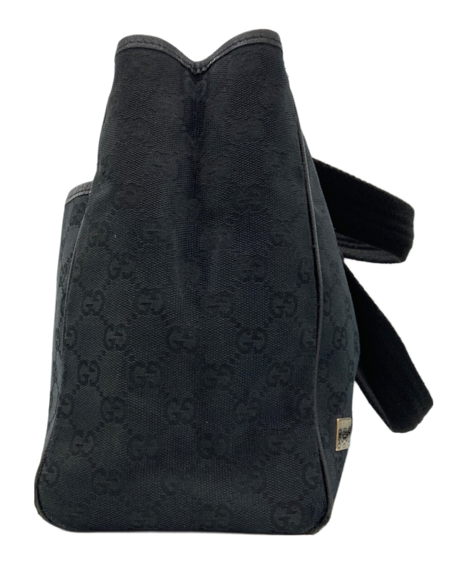 中古・古着通販】GUCCI (グッチ) GGキャンバスハンドバッグ ブラック