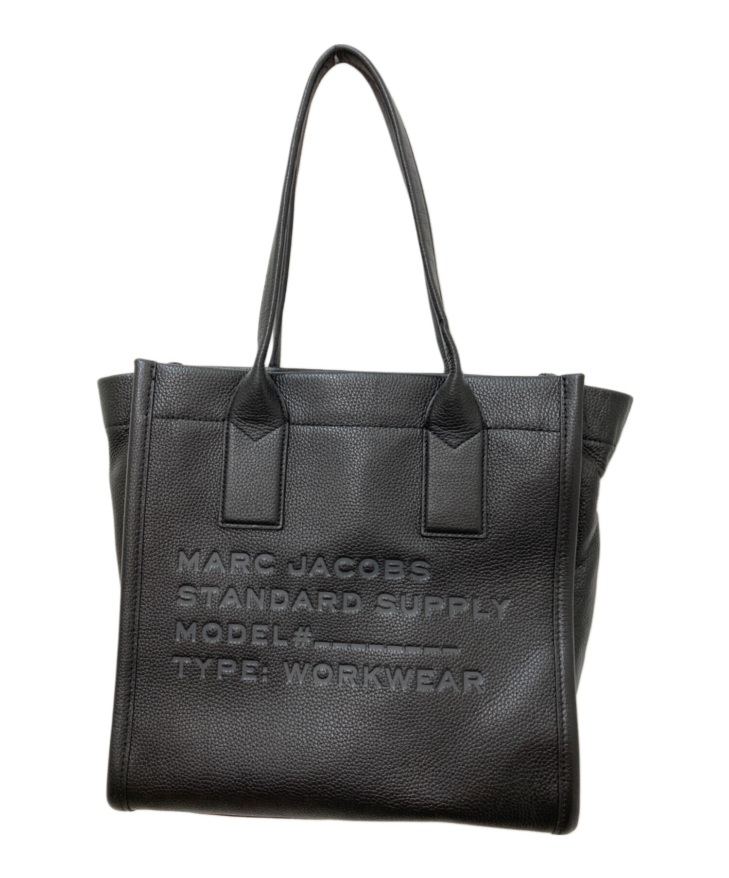 中古 MARC JACOBS THE TOTE BAG ブラック 中古・古着通販】MARC JACOBS (マークジェイコブス) large Leather