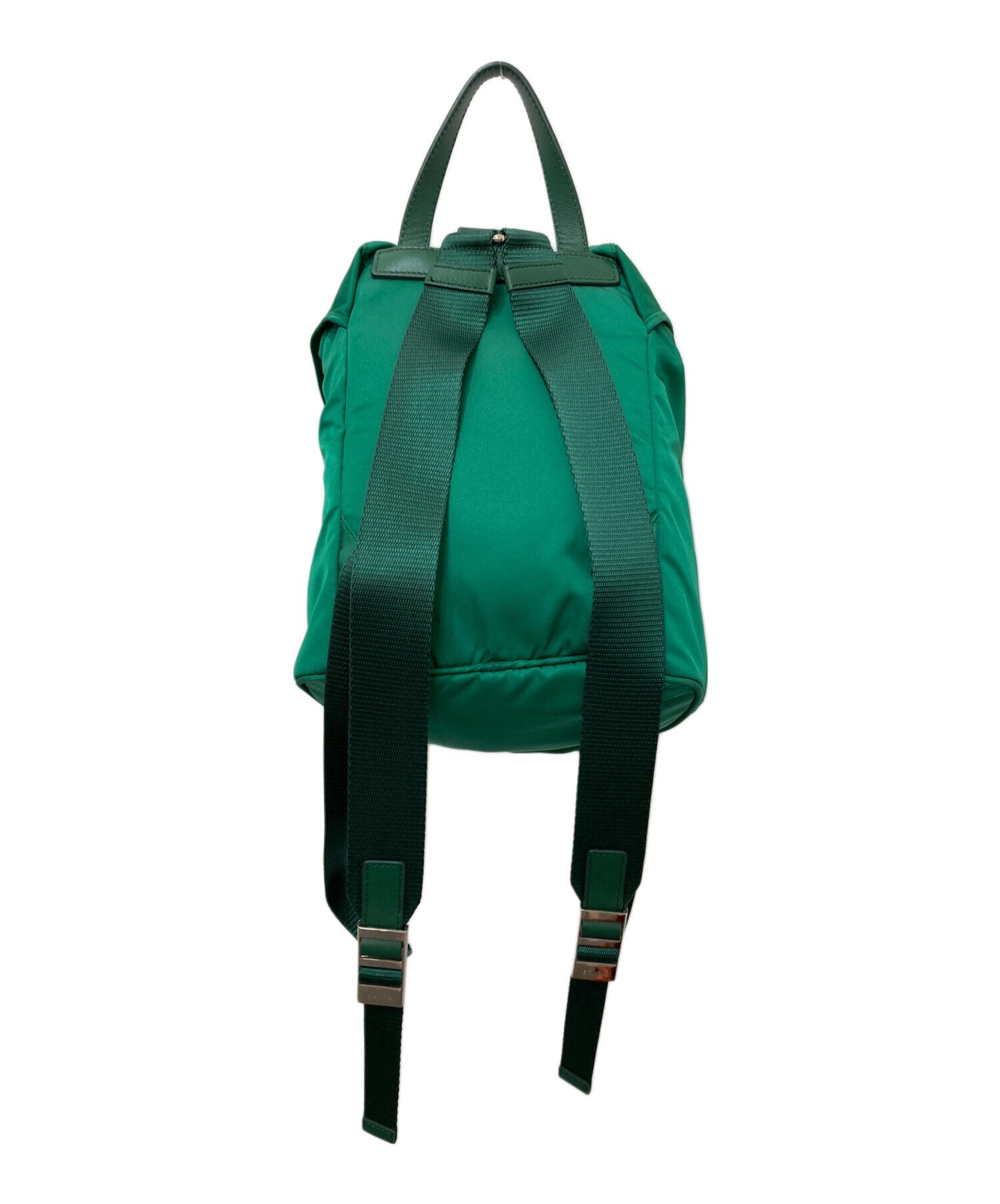 中古・古着通販】PRADA (プラダ) 三角プレートミニリュック グリーン