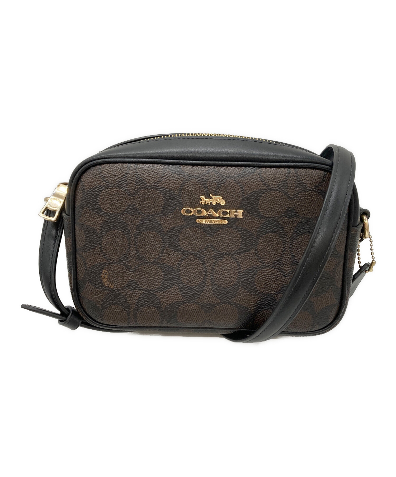 中古・古着通販】COACH (コーチ) ミニショルダーバッグ ブラック 