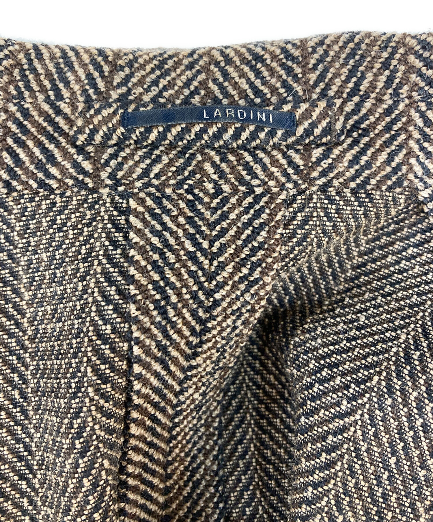 近年モデル LARDINI　ブラウン テーラードジャケット ウール100% M 中古・古着通販】LARDINI (ラルディーニ) ウール混テーラード