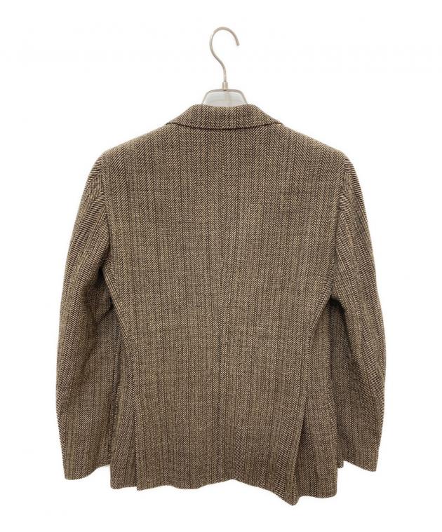 LARDINI 44 テーラードジャケット ブラウン系 ウール コットン リネン 中古・古着通販】LARDINI (ラルディーニ) ウール混テーラード
