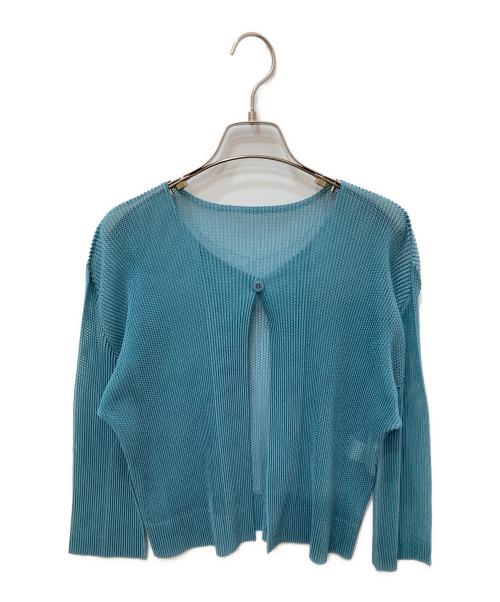 【PLEATS PLEASE/プリーツプリーズ】カーディガン グリーン 美品 中古・古着通販】PLEATS PLEASE (プリーツプリーズ) メッシュプリーツ